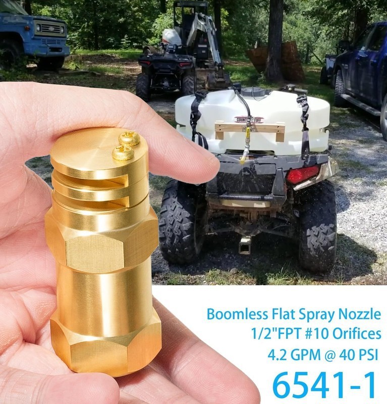 Boomless Spray Nozzle 1/2″ FPT #10 Orifice 4.2GPM 40PSI for ATV Tractor Truck