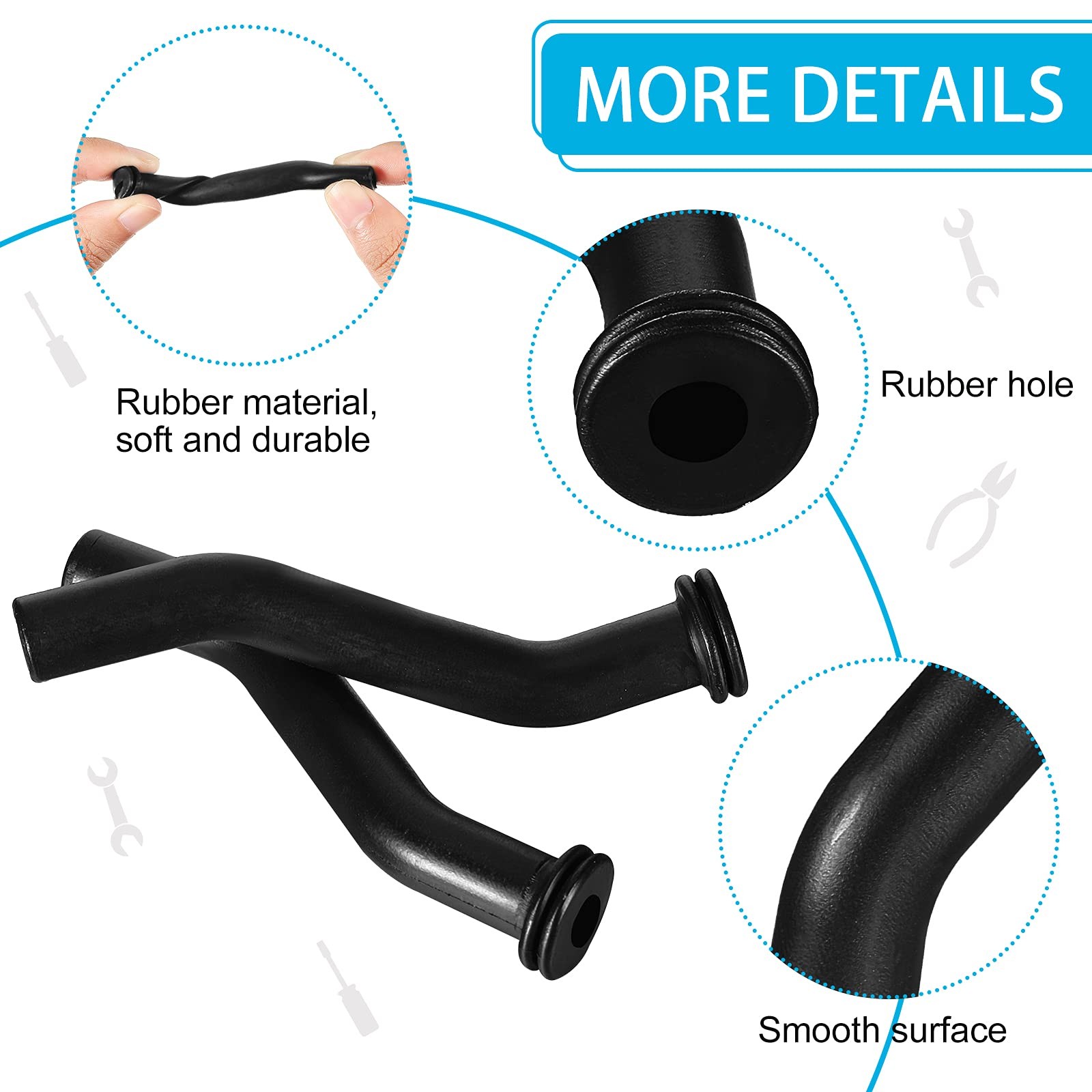 Tondiamo 6 Pieces 596163 Vacuum Hose Compatible with Briggs and Black
