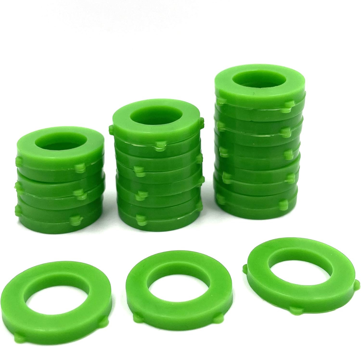 20 Pcs 3/4″ Garden Hose Silicone Washers Leak Proof Sealing Gasket Green