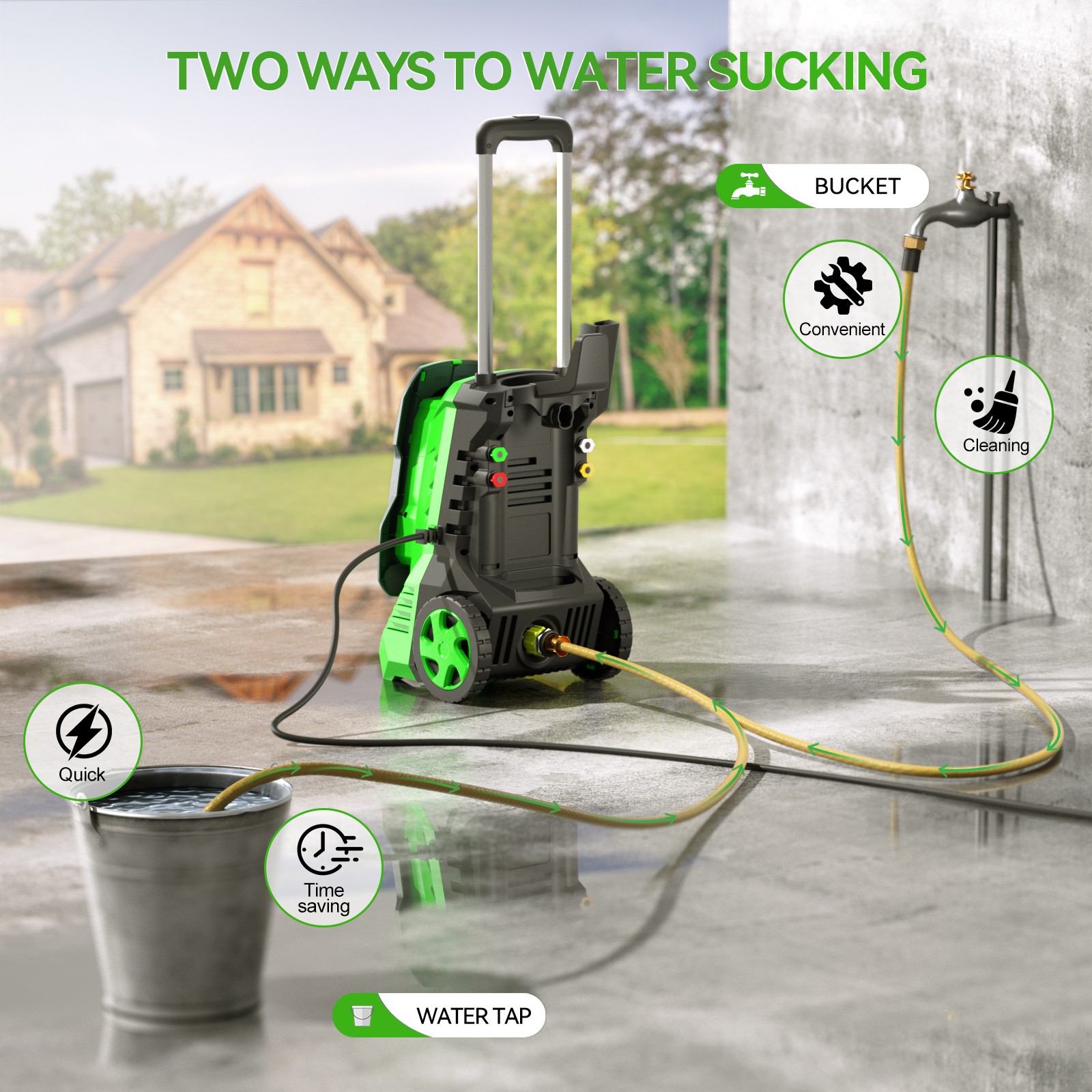 4200 PSI 2.8 GPM Compact Electric Pressure Washer for outdoor,driveway,car,yard