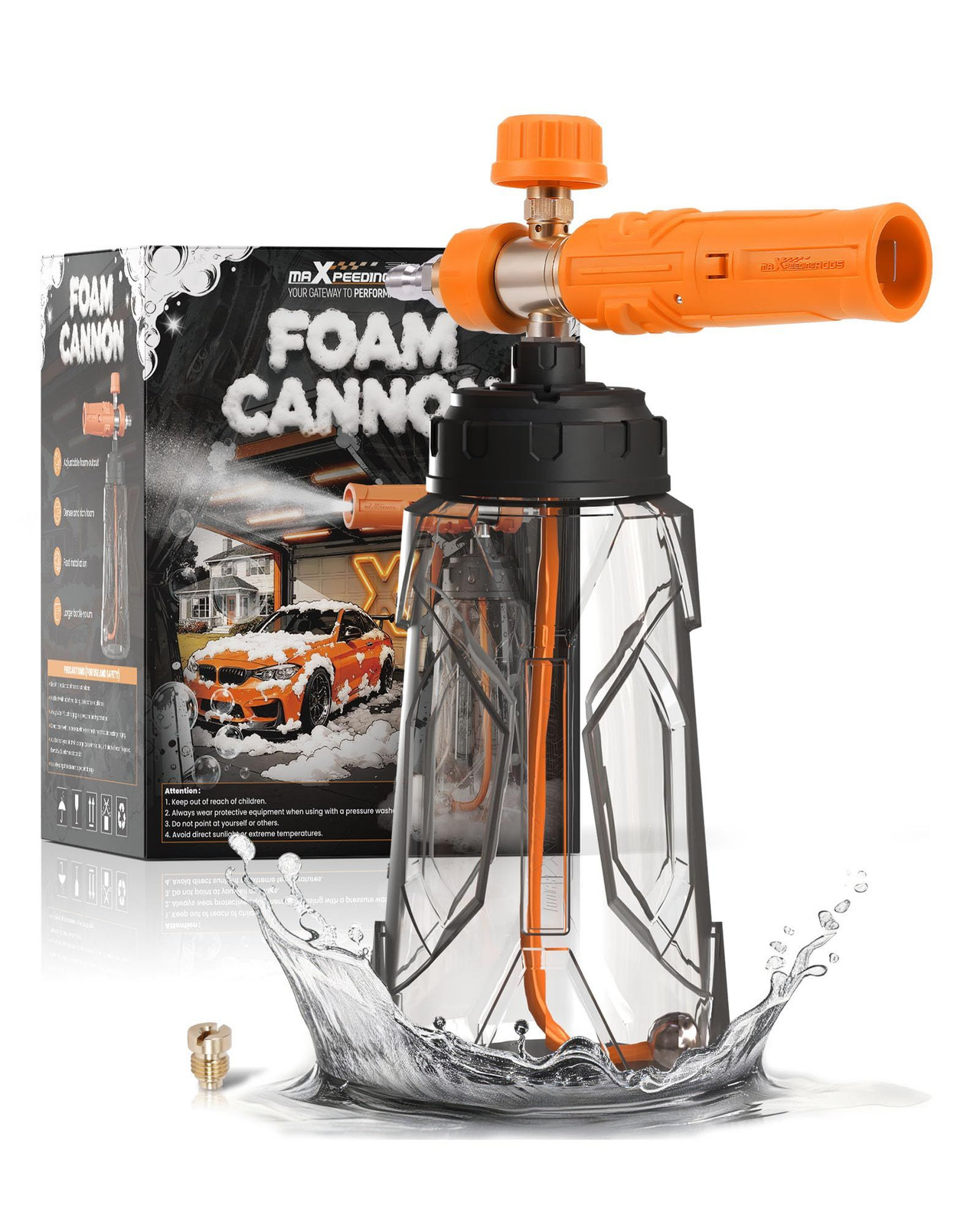 maXpeedingrods Foam Cannon for Pressure Washer, Quick Release Transparent