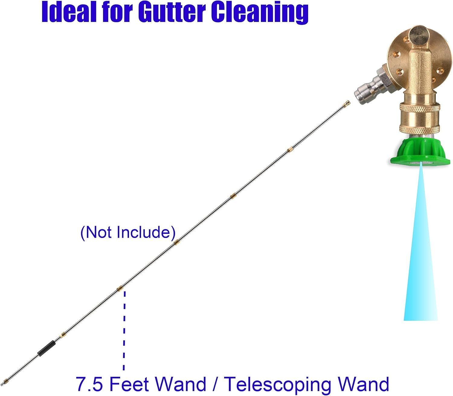 Tool Daily Pivoting Coupler for Pressure Washer Tips, Gutter Cleaner…