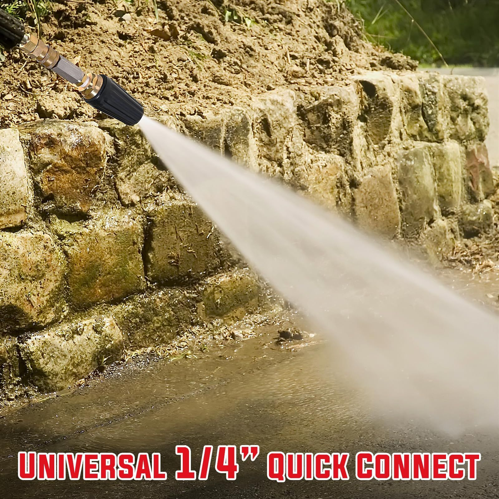 YAMATIC Pressure Washer Turbo Nozzle with Stainless Steel Filter, 0.25 inches