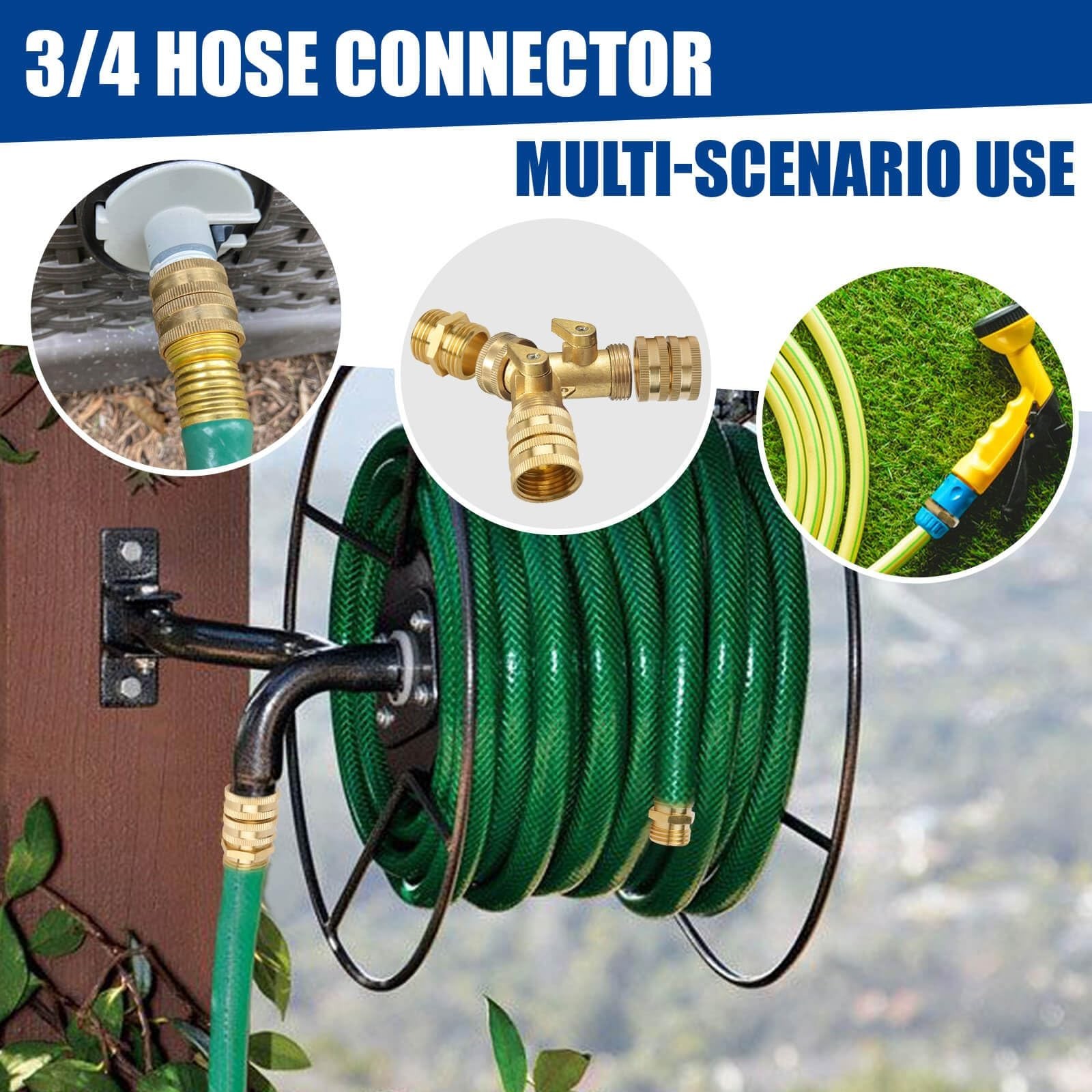 XT Garden Hose Adapter 3/4 Inch GHT Double Male Double Female | With Washers