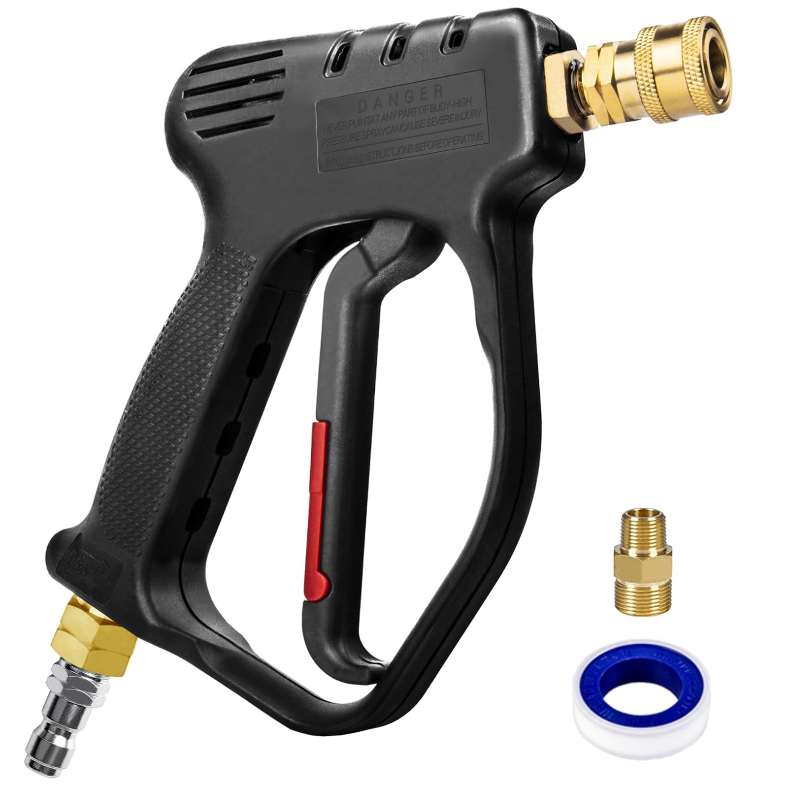 MEKOH Short Pressure Washer standard gun 4000psi, 4000psi Dark Night Black