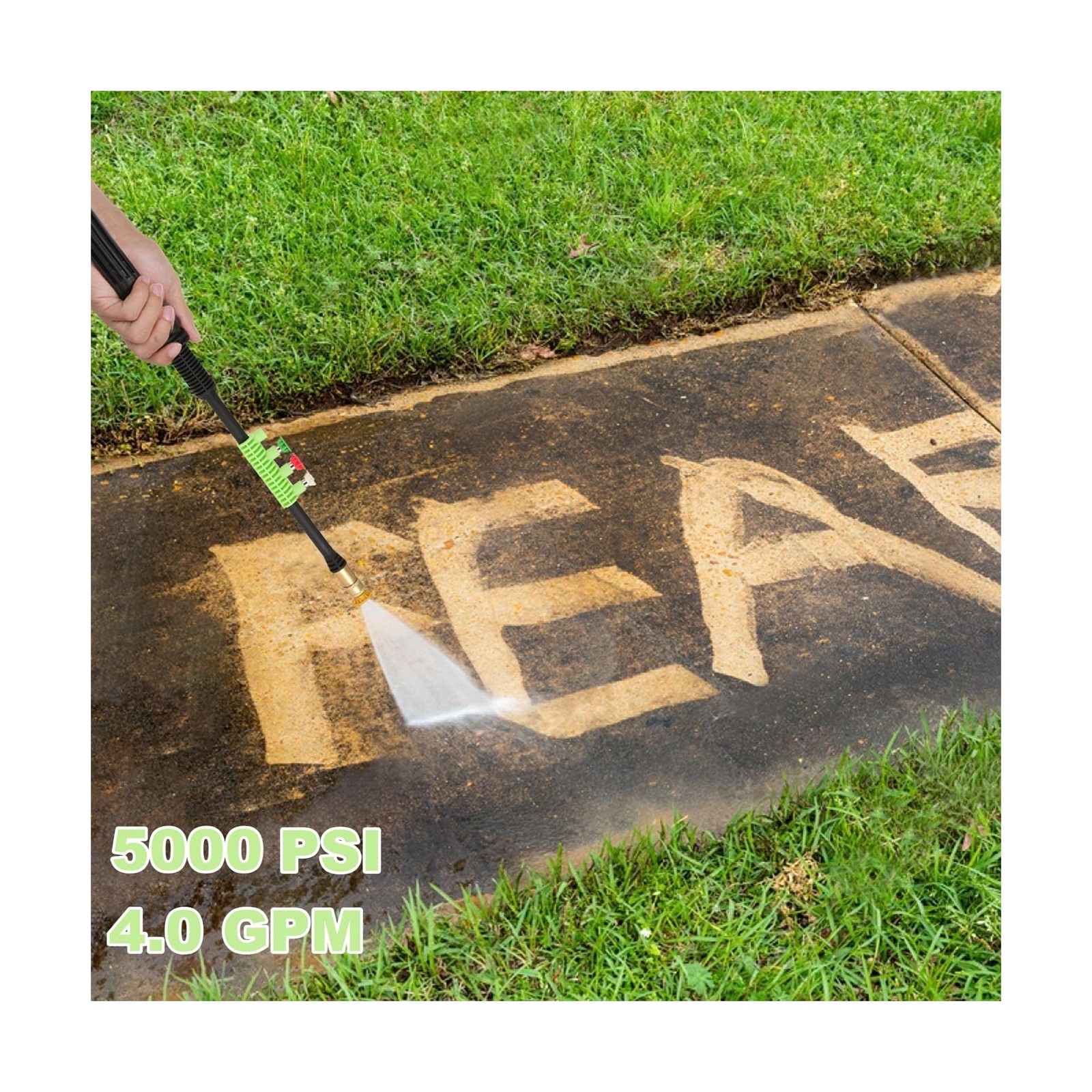 5000PSI 4.0GPM Heavy Duty Electric Pressure Washer with 33 FT Extension Hose,…
