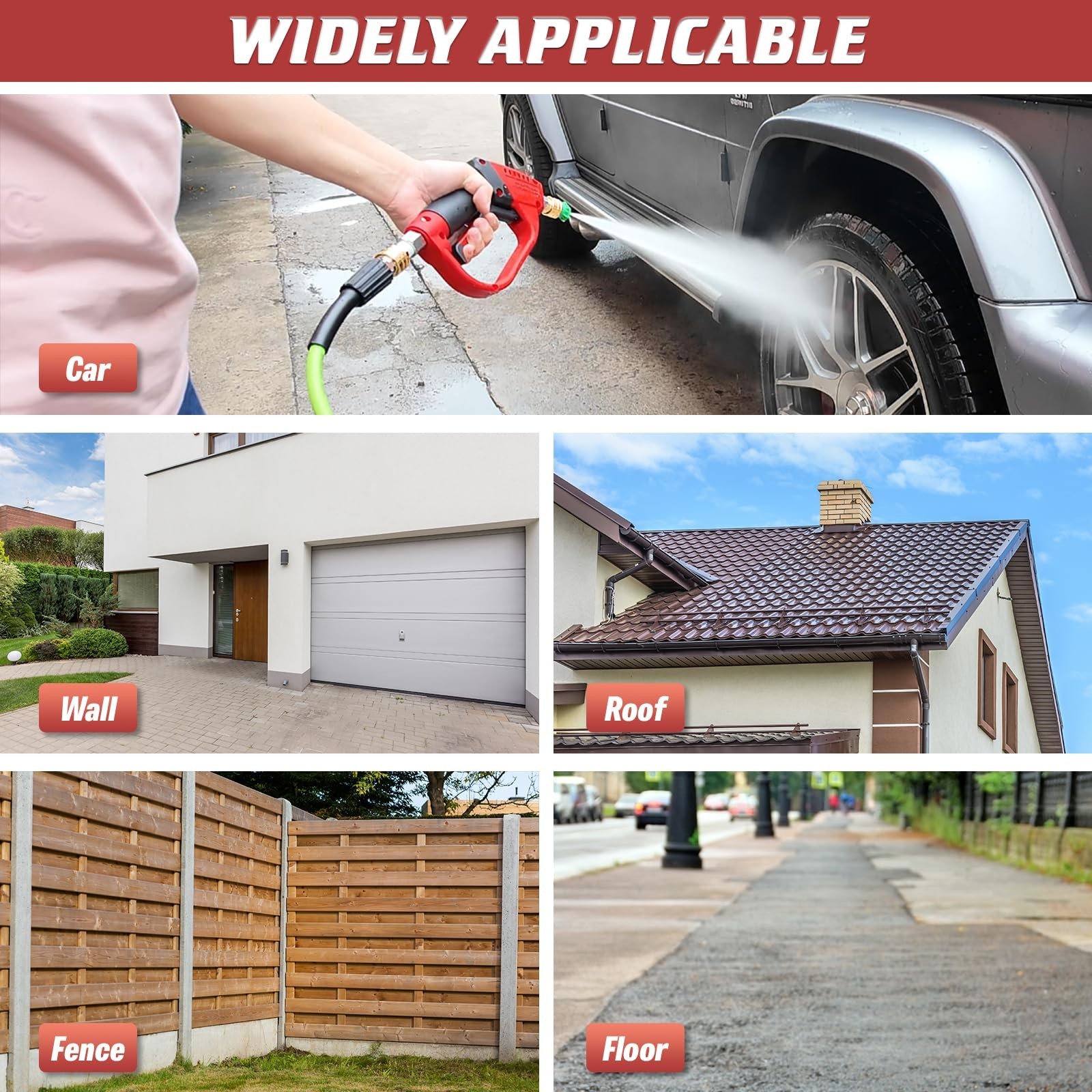 Pressure Washer Gun 5000 PSI, 360° Swivel Gun, Pressure Washer Accessories