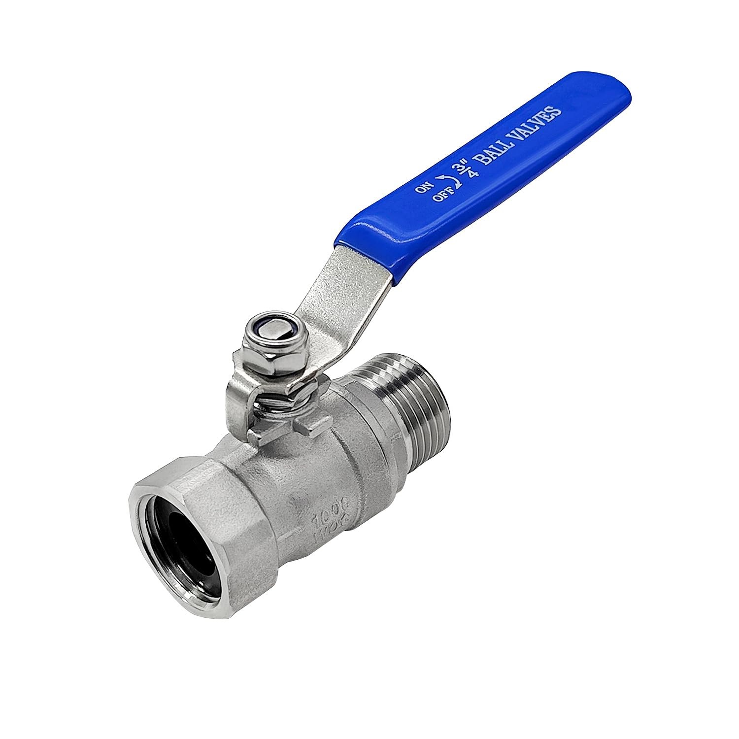Fitvell 304 Stainless Steel Garden Hose Shut Off Valve Full Flow 3/4 inch
