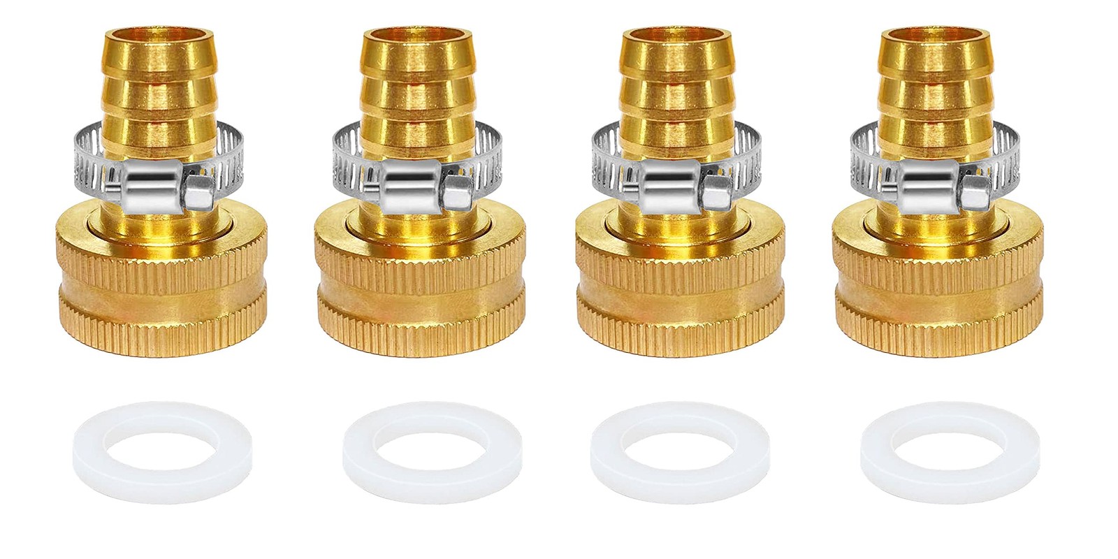YOUHO Garden Hose 1/2 4PCS Female thread, 3/4GHT(F) to Barb