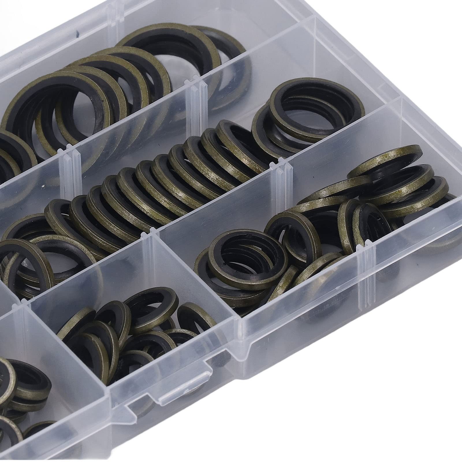 KooingTech 110PCS 8 Sizes Crush Washer, Oil Drain Plug Gasket M6 M8 6mm-20mm