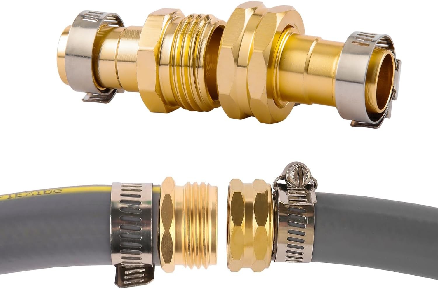 5 Set Garden Hose Repair Connector Kit with 5 Set, Fit for 3/4 or 5/8 hose