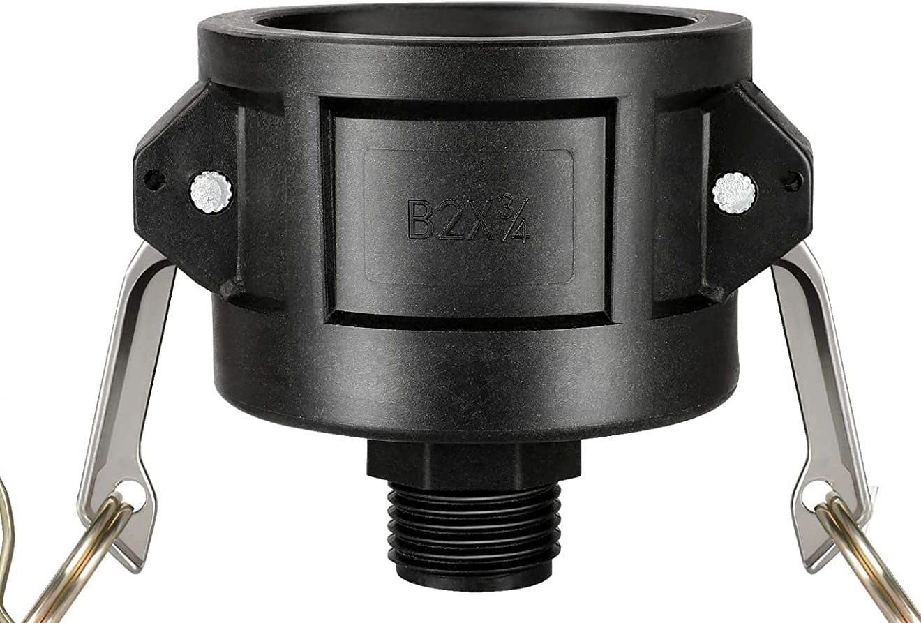Muasopst 275 330 Gallon IBC Tote Fittings Tank 2.53 inches, Black