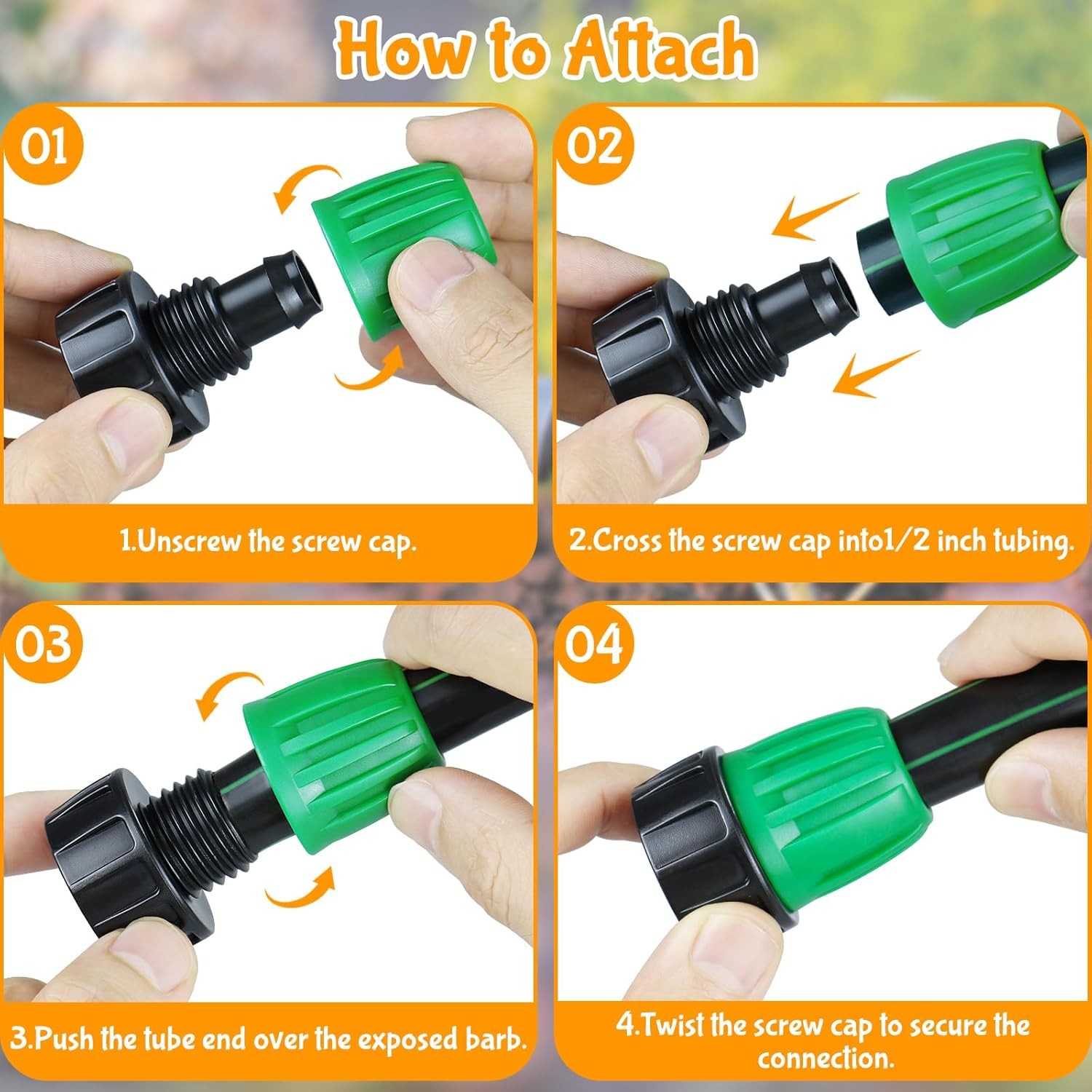 3/4 Inch Female Pipe Thread to 1/2 Drip Irrigation Tubing Adapter: 8…