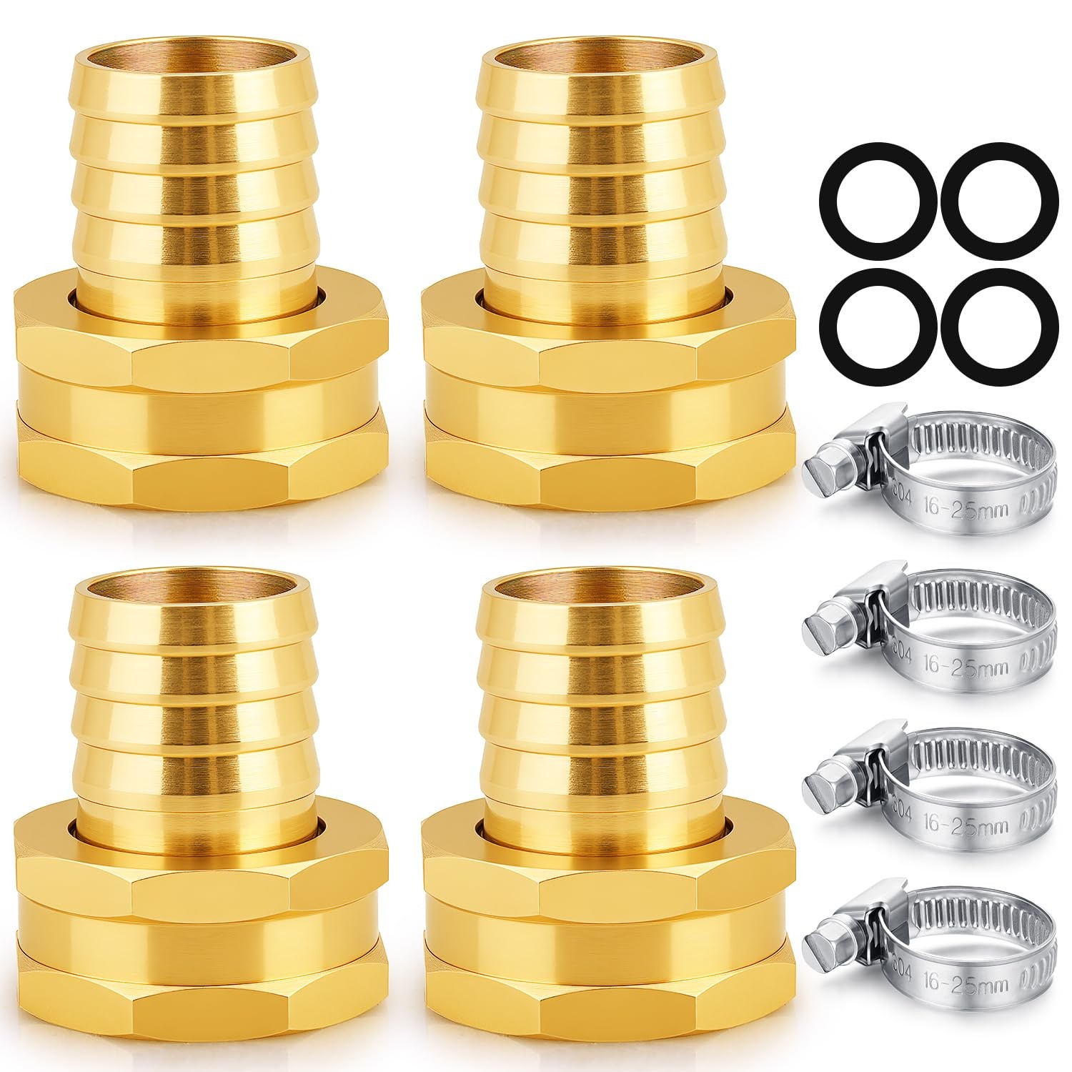 SIGURANTA 3/4″ Hose Fitting Female | Brass 3/4, FHT Barb 4PCS