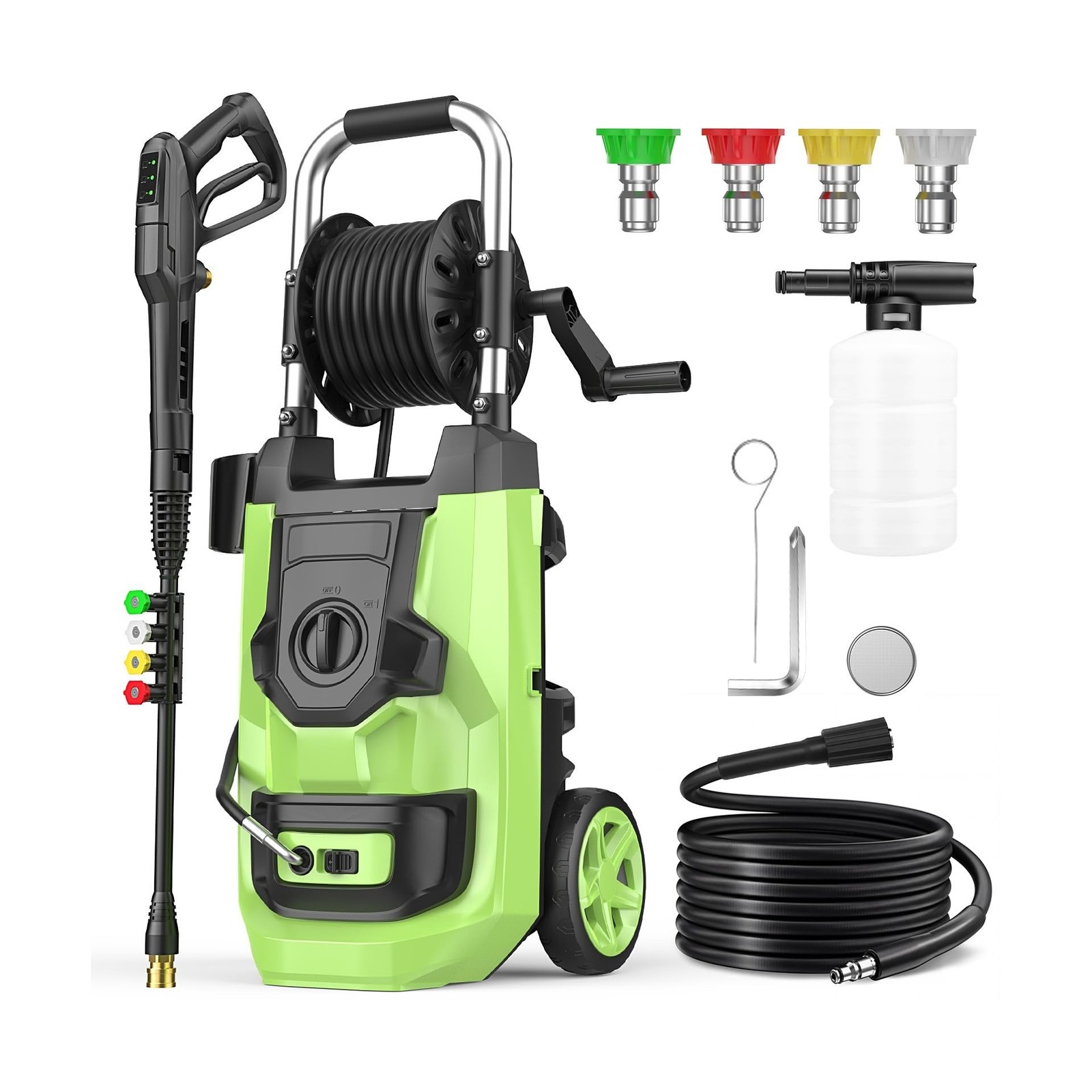 2026 New Pressure Cleaner PSI5000 with 3 Levels Adjustable Pressure Gun, Port…