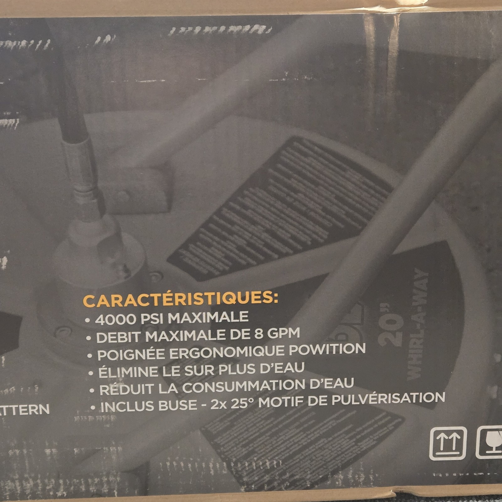 20″ BE Whirl-A-Way Pressure Washer Surface Cleaner Concrete 85.403.007