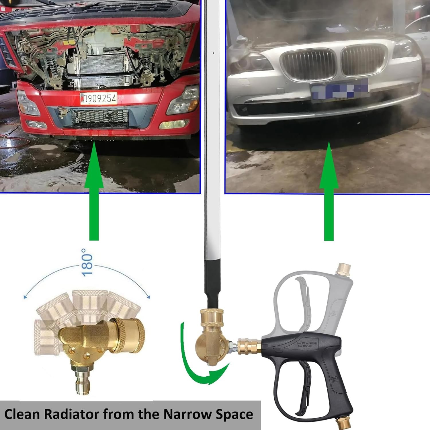 Lucstar Radiator Cleaning Wand,Radiator Genie Water Air