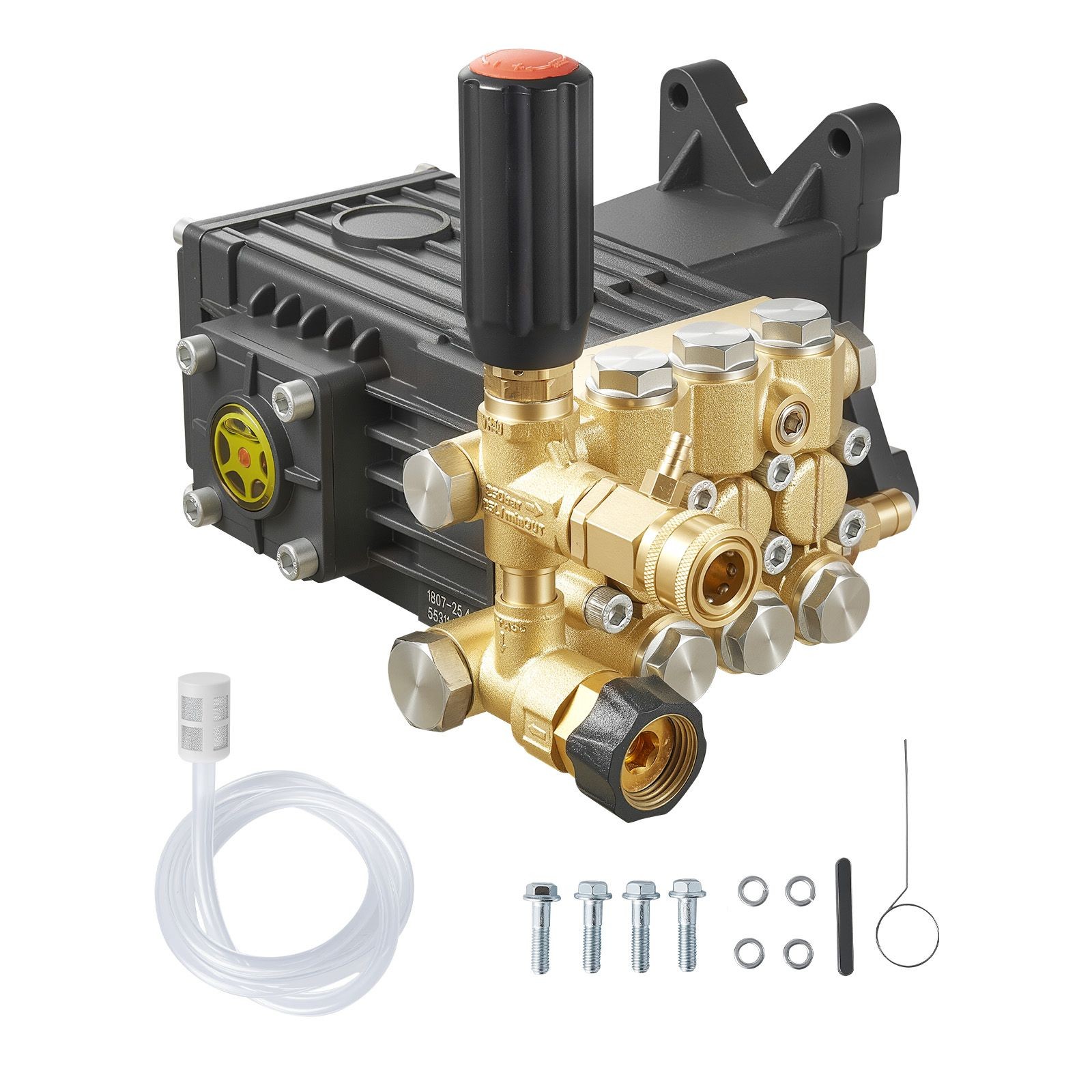 Pressure Washer Pump, 1″ Shaft, 3600 PSI, 3.7 GPM, Horizontal Triplex Plunger