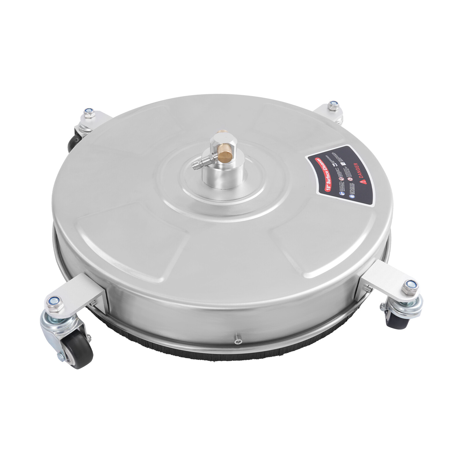 Stainless Steel Round Surface Cleaner with 2 Nozzles, 5000 PSI Power