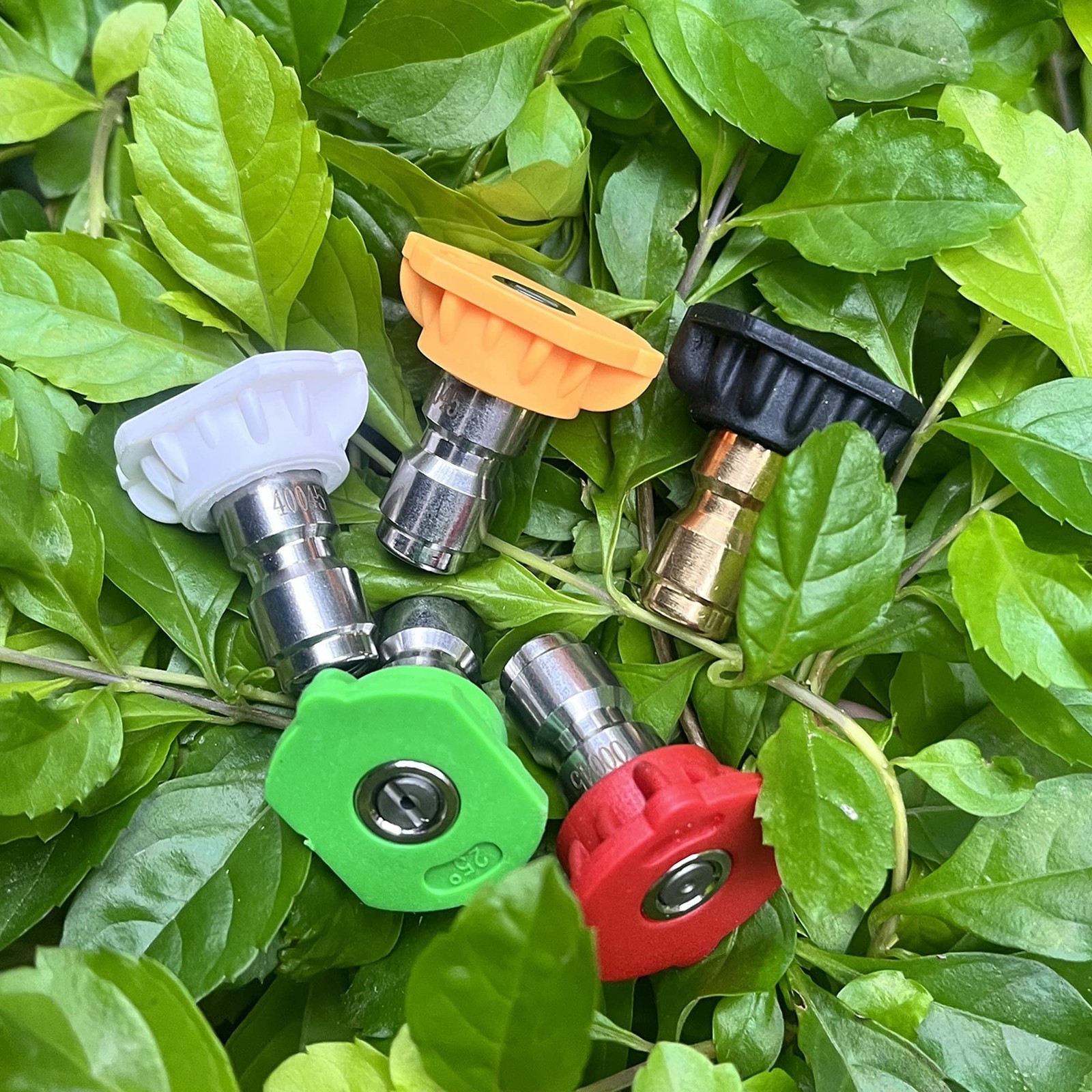 Universal Pressure Washer Nozzles, 1/4-Inch Quick Connect, Hot（85°&#