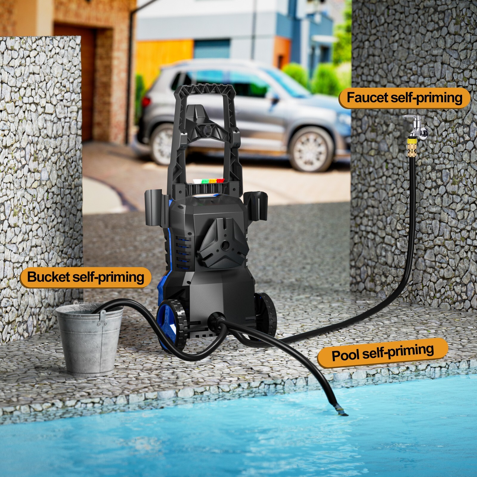 Power Washer 4500PSI 2.8GPM Wash Machine Electric Powered for Car Washing