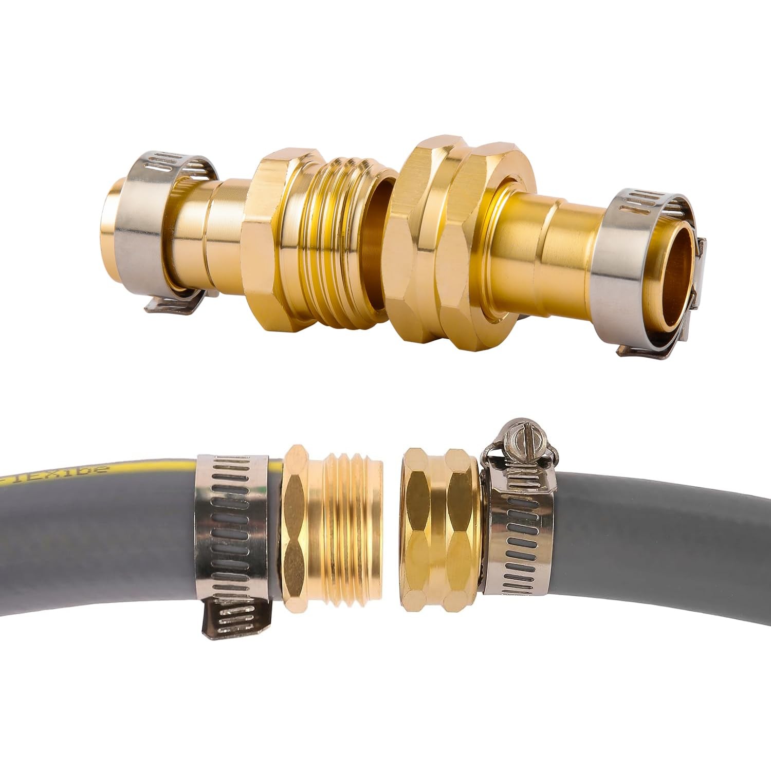 4 Set Garden Hose Repair Connector Fit for 3/4″ or 5/8″ hose(Female & Male)