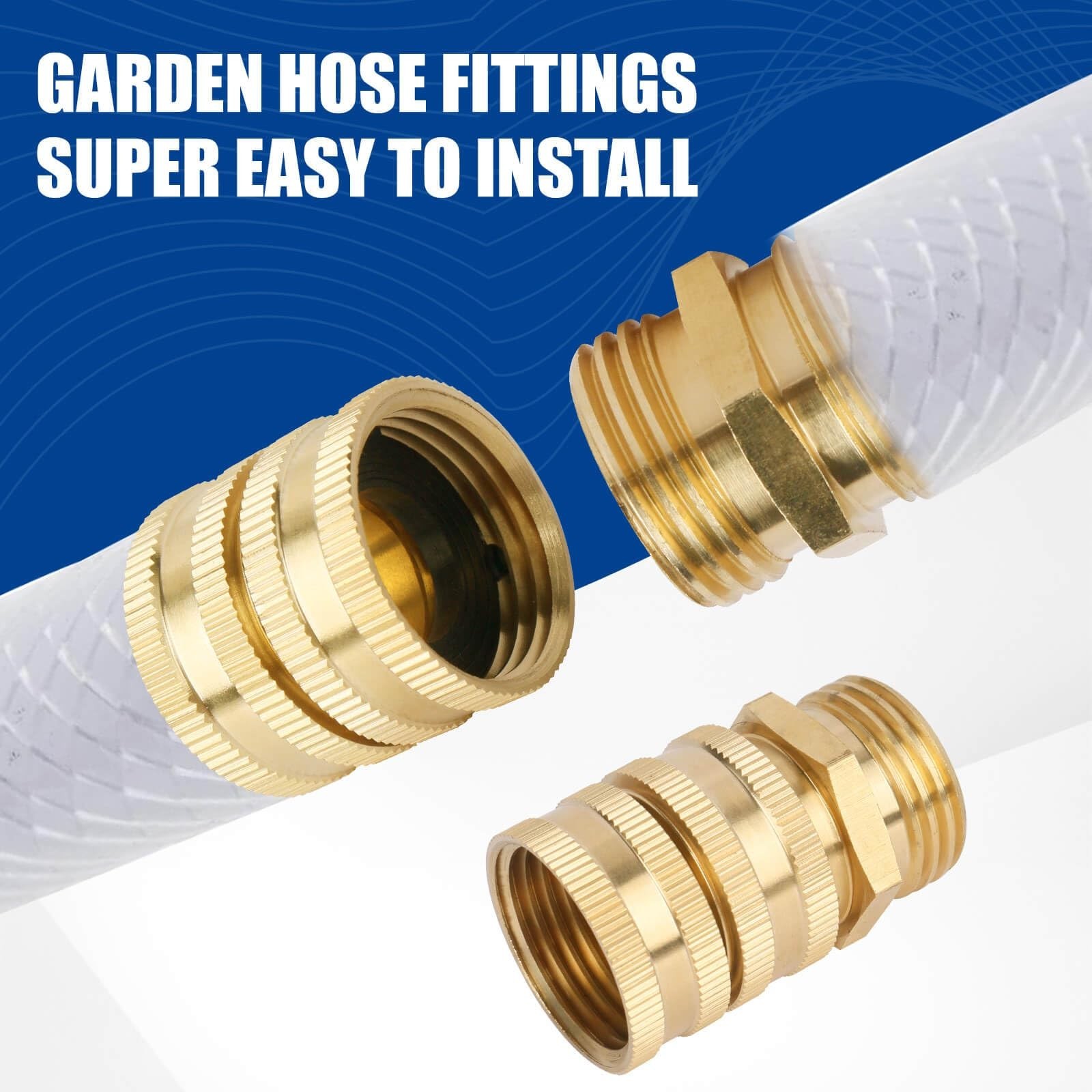 XT Garden Hose Adapter 3/4 Inch GHT Double Male Double Female | With Washers