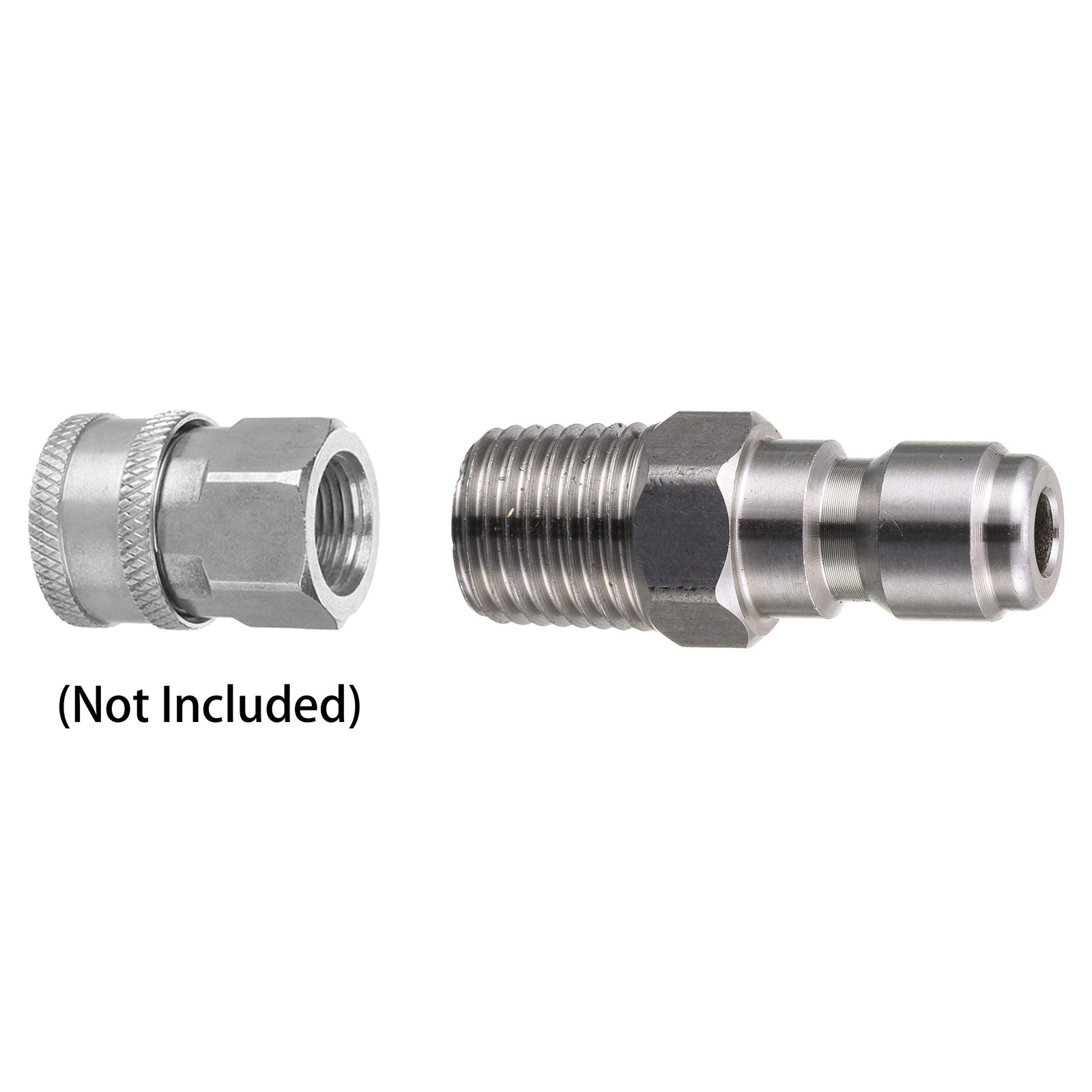 Tool Daily Pressure Washer Coupler, Quick Connect Plug, 1/4 Inch Male Silver