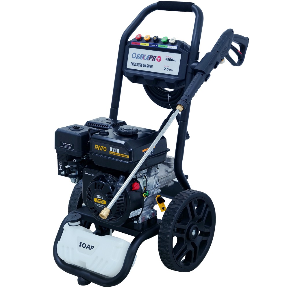 Gas High Pressure Washer 3500 PSI 2.5 GPM Gas Powered Washer 212cc 5 Nozzles