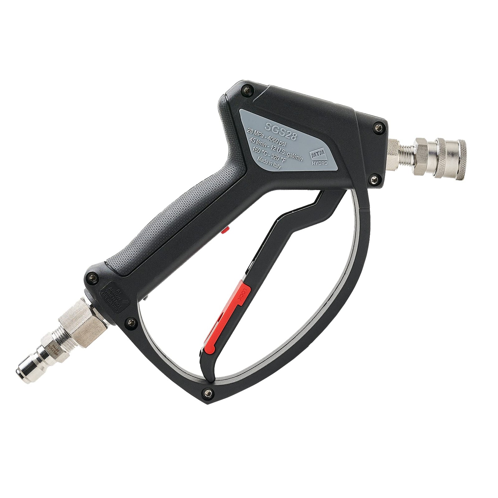 MTM Hydro SGS28 Pressure Washer Trigger Gun with Installed compact, Black