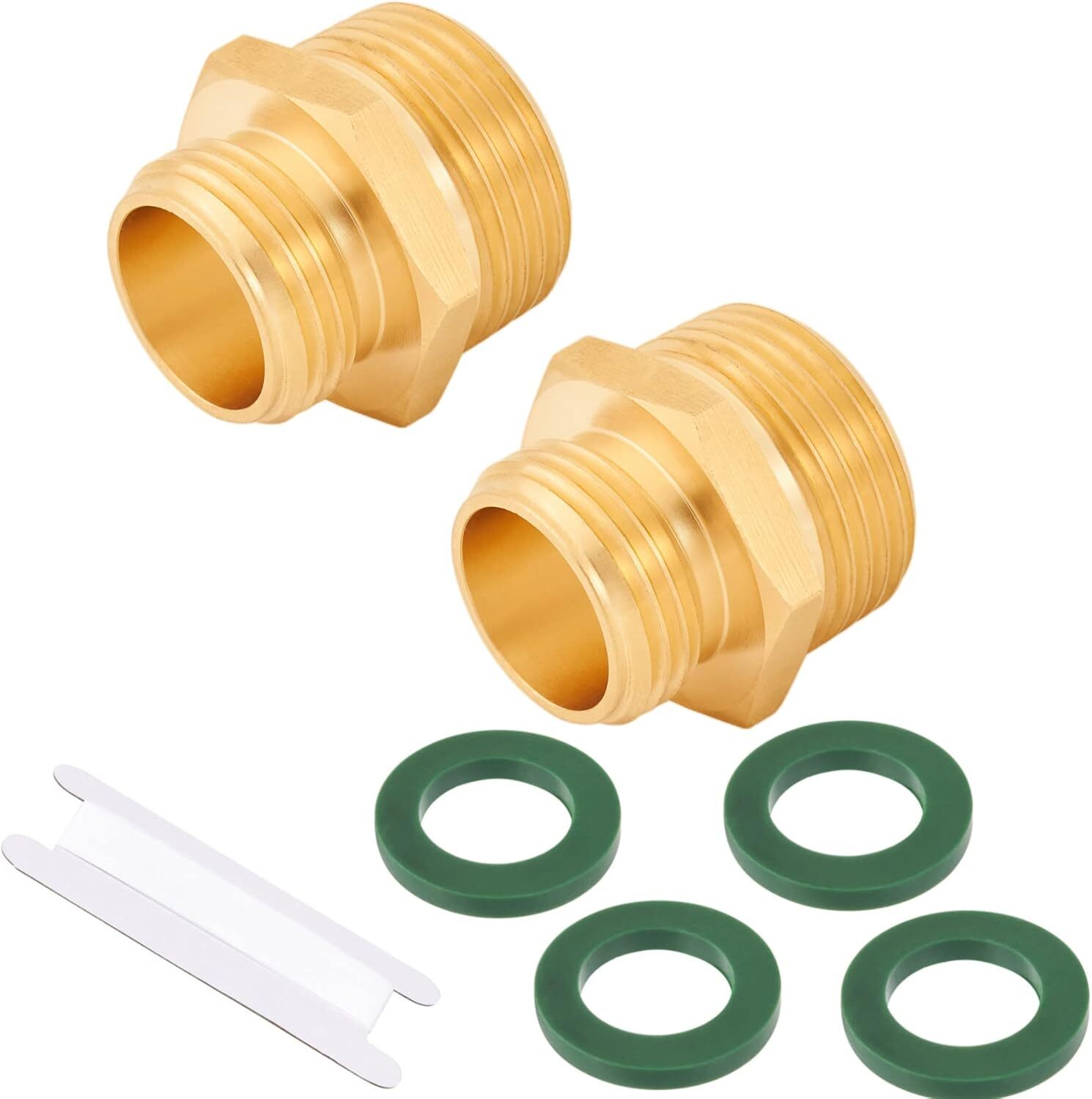 Brass Garden Hose Adapter, 3/4” GHT Male x 1” NPT Connector,GHT to