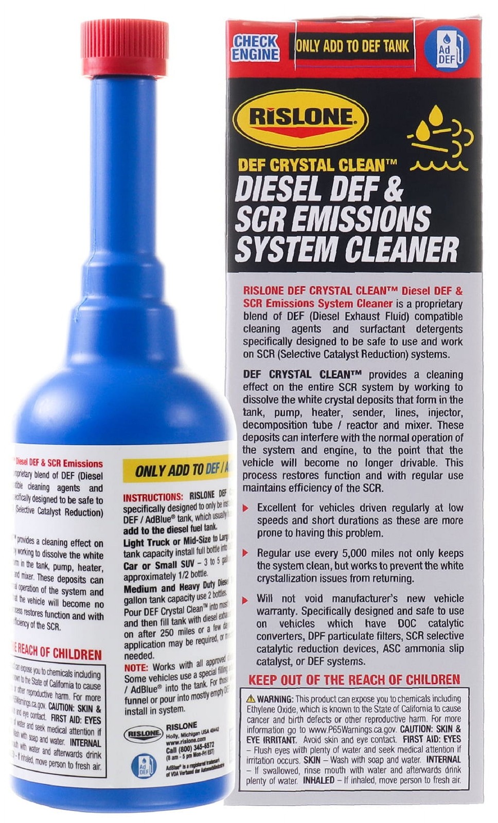 DEF Crystal Clean Diesel DEF & SCR Emissions System Cleaner Diesel Exhaust Fluid