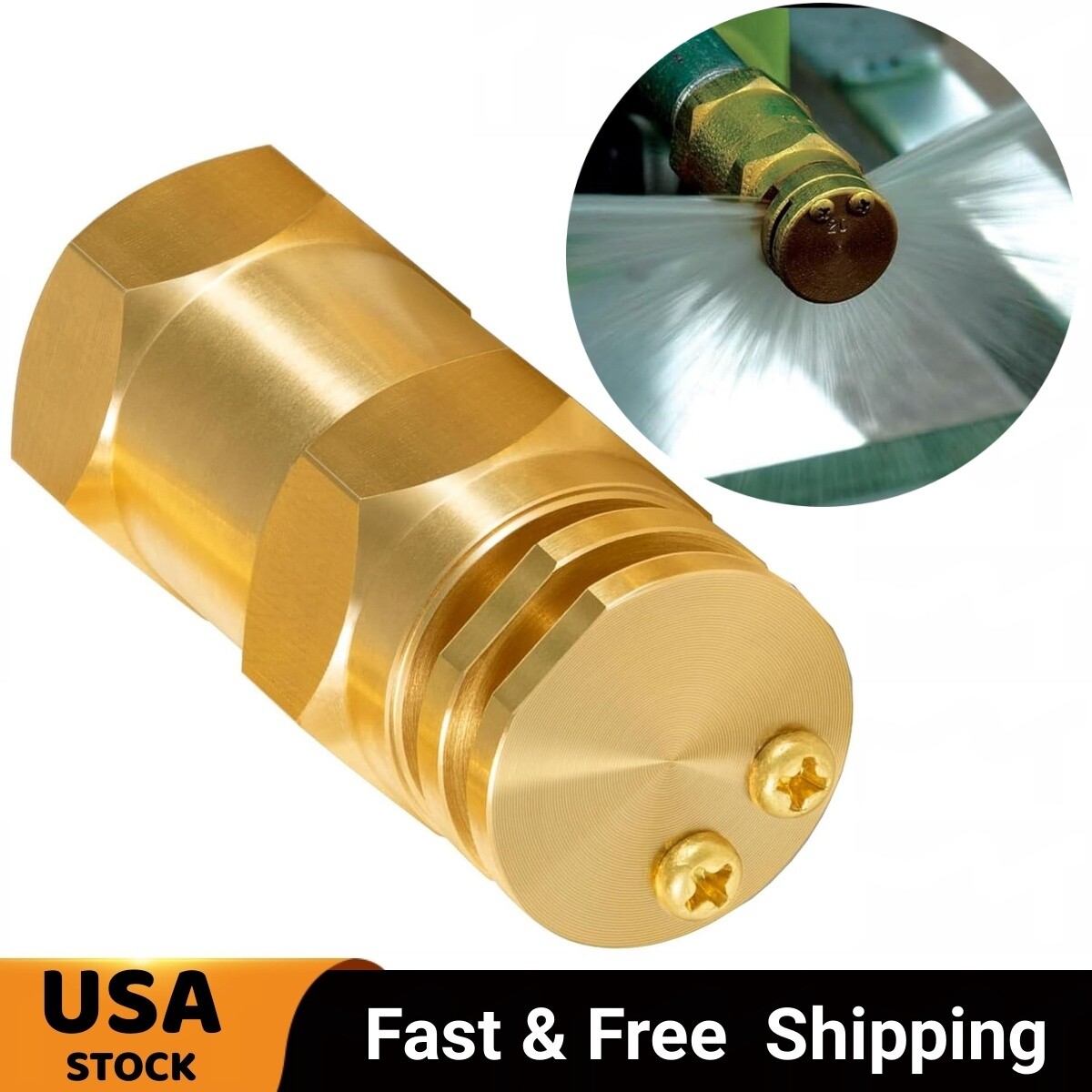 Boomless Spray Nozzle 1/2″ FPT #10 Orifices (90° & 180° Caps) 4.2 GPM (4.2 GPM)