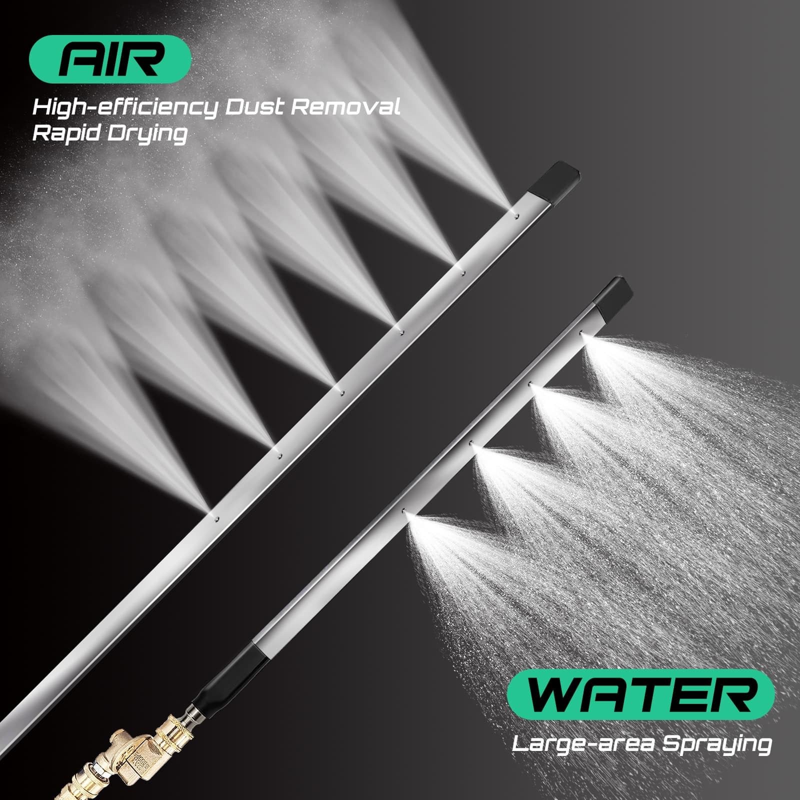 PYQPYQ 47″ & 24″ Radiator Cleaning Wand 2-Piece Set, 4500 47in-24in, Black