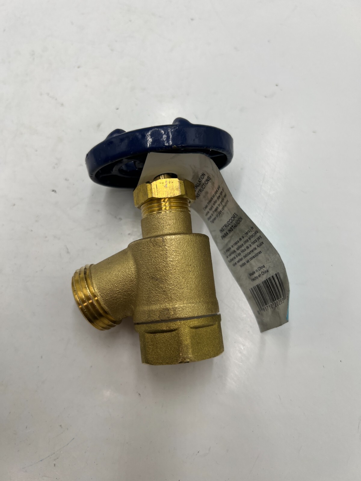 (QTY 2) EZ-Flow Bent Nose Garden Valve, 3/4″ FIP Rough Brass MHT Outlet 20253