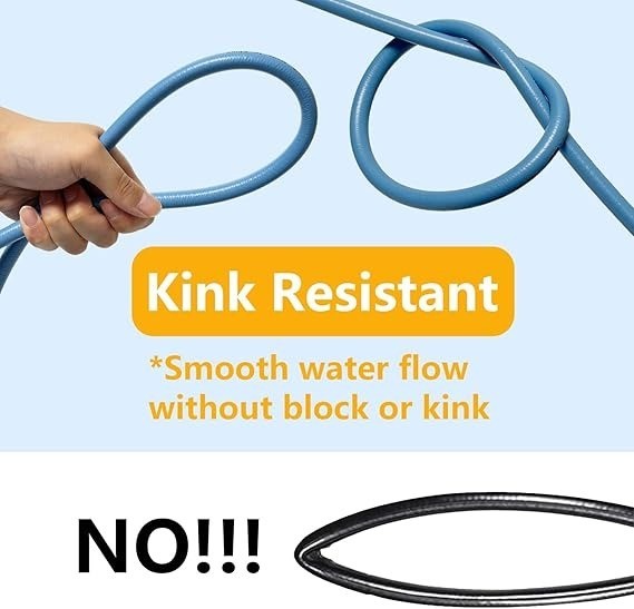 Blue Kink Resistant 50ft Pressure Washer Hose 1/4″ 3600 PSI M22 14mm