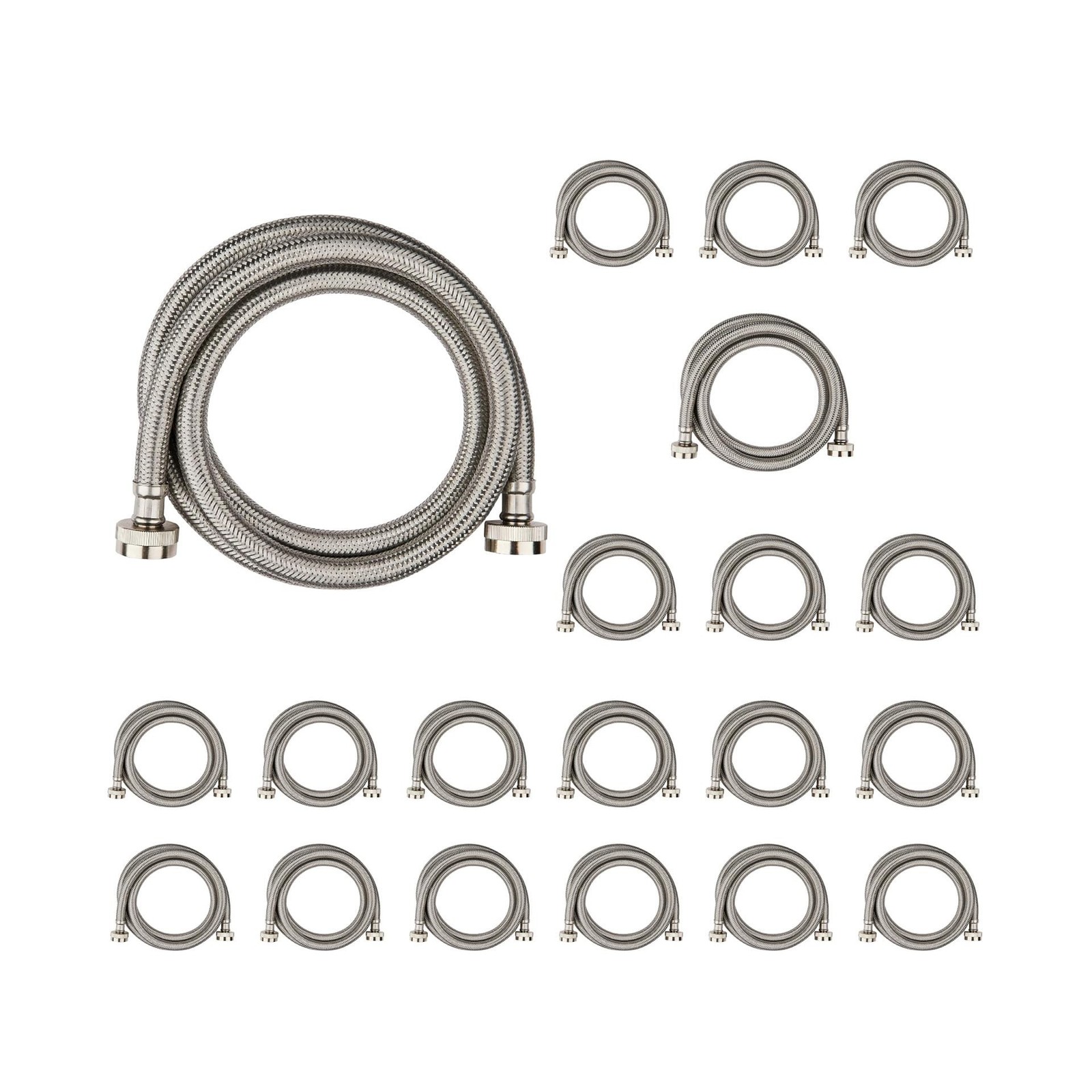 Washing Machine Hoses 4ft, 20 Pack Braided Stainless Steel Washer Hoses, Hot …