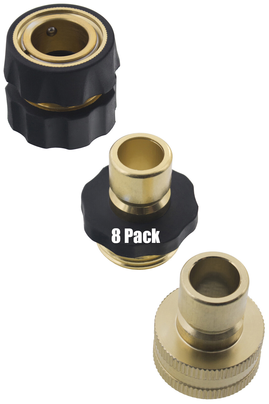8 Garden Hose Pressure Washer Quick Connector Kit Male Female Nylon Grip