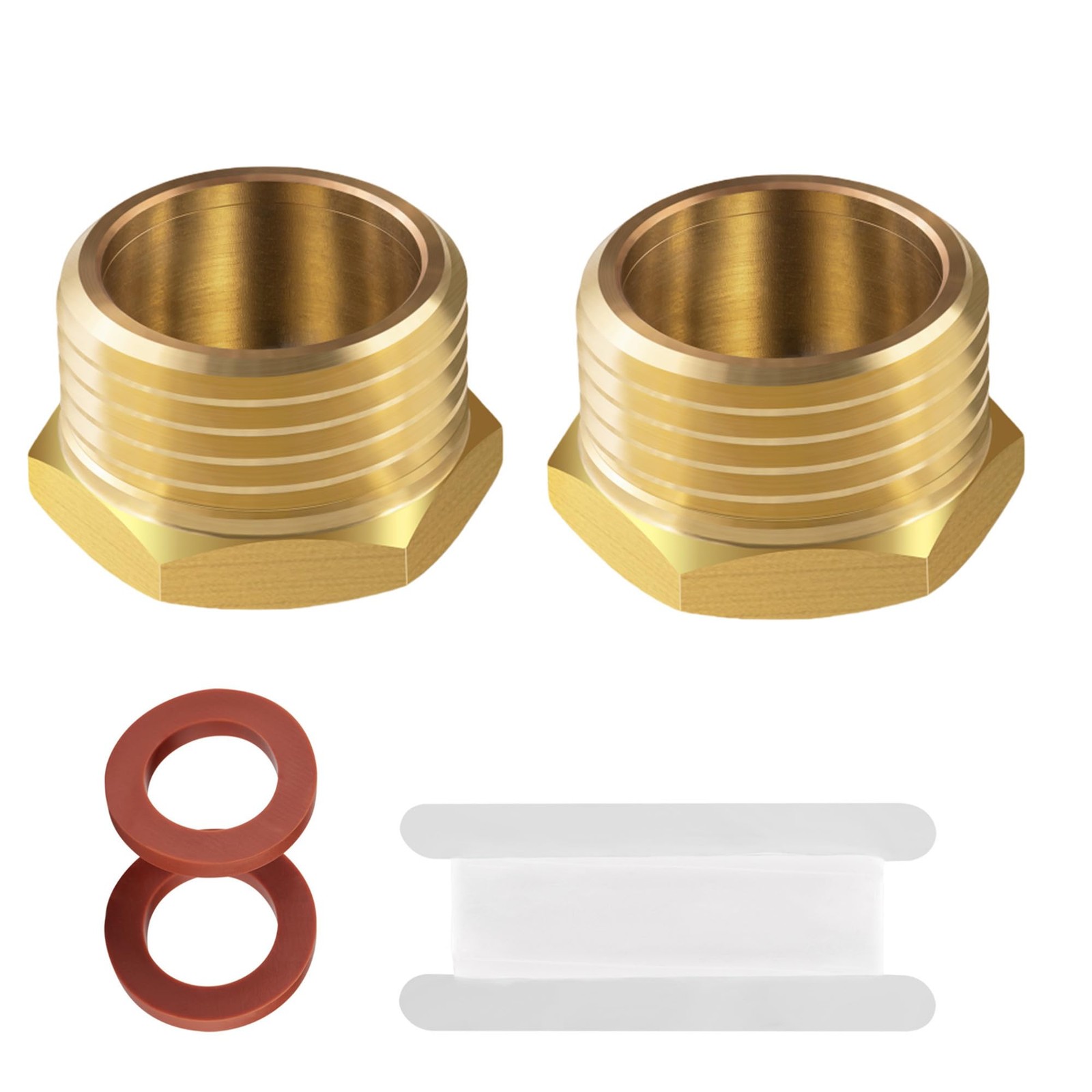 ZKZX Brass 3/4″” GHT Garden Hose End Cap,3/4″” 2 Male,