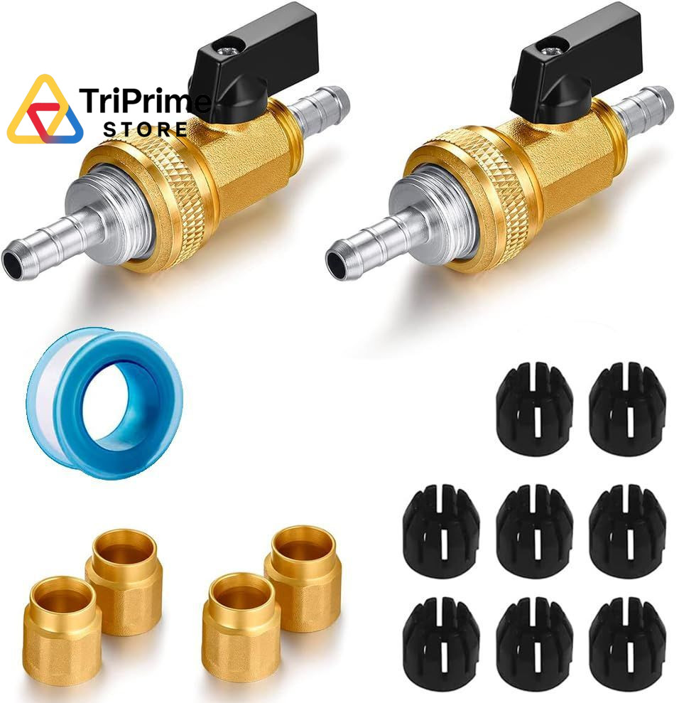 YELUN Garden telescopic hose end adapter with shut off 3.8 Inches, 2 Set