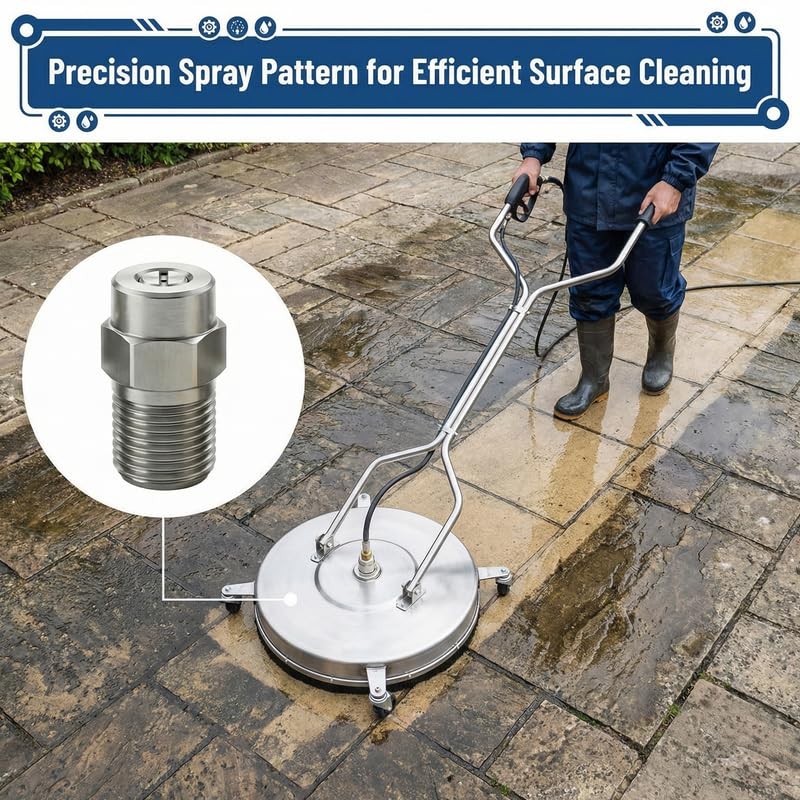 Surface Cleaner Tips Water Broom Spray Nozzles 2.5 Orifice, 4-Pack