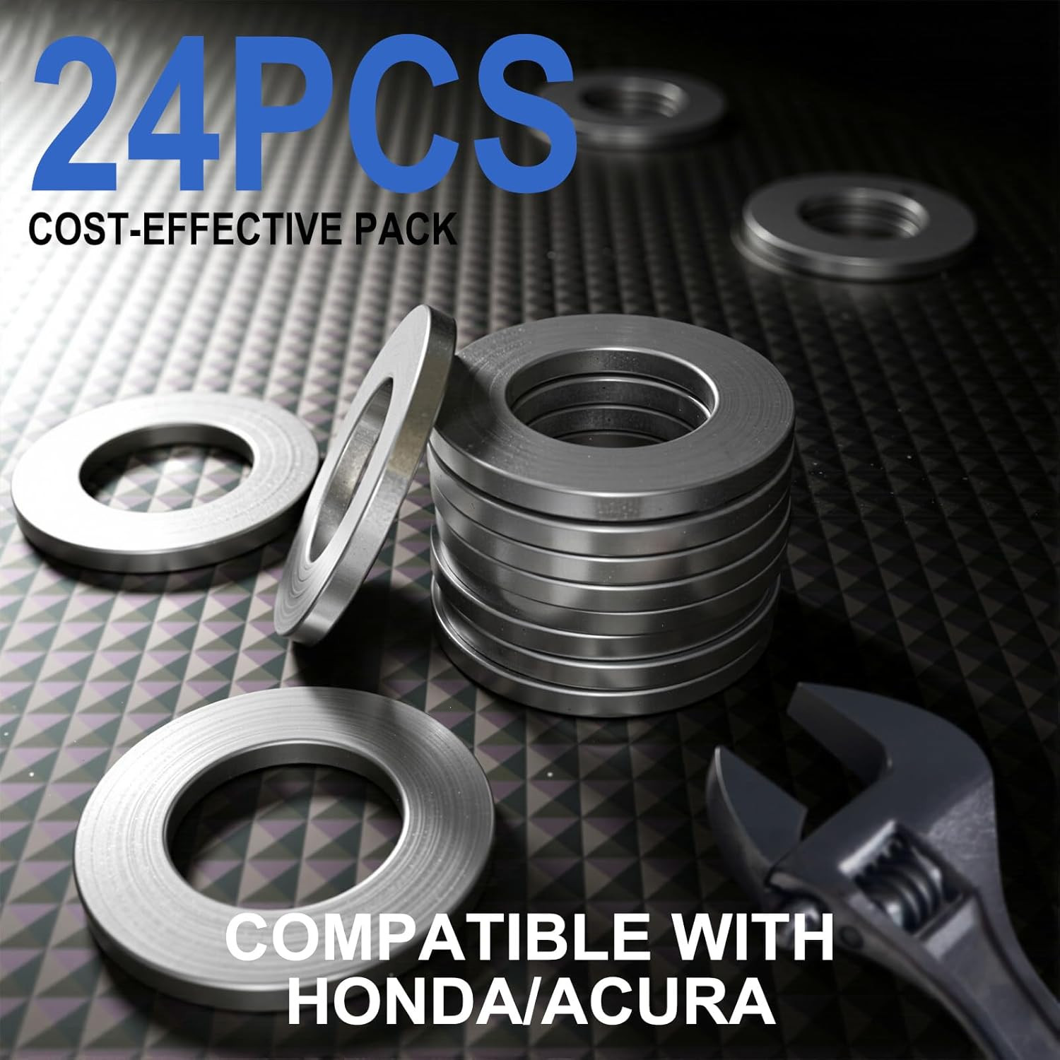 Oil Drain Plug Washer M14 24PCS Aluminum Crush Gasket for Honda Acura
