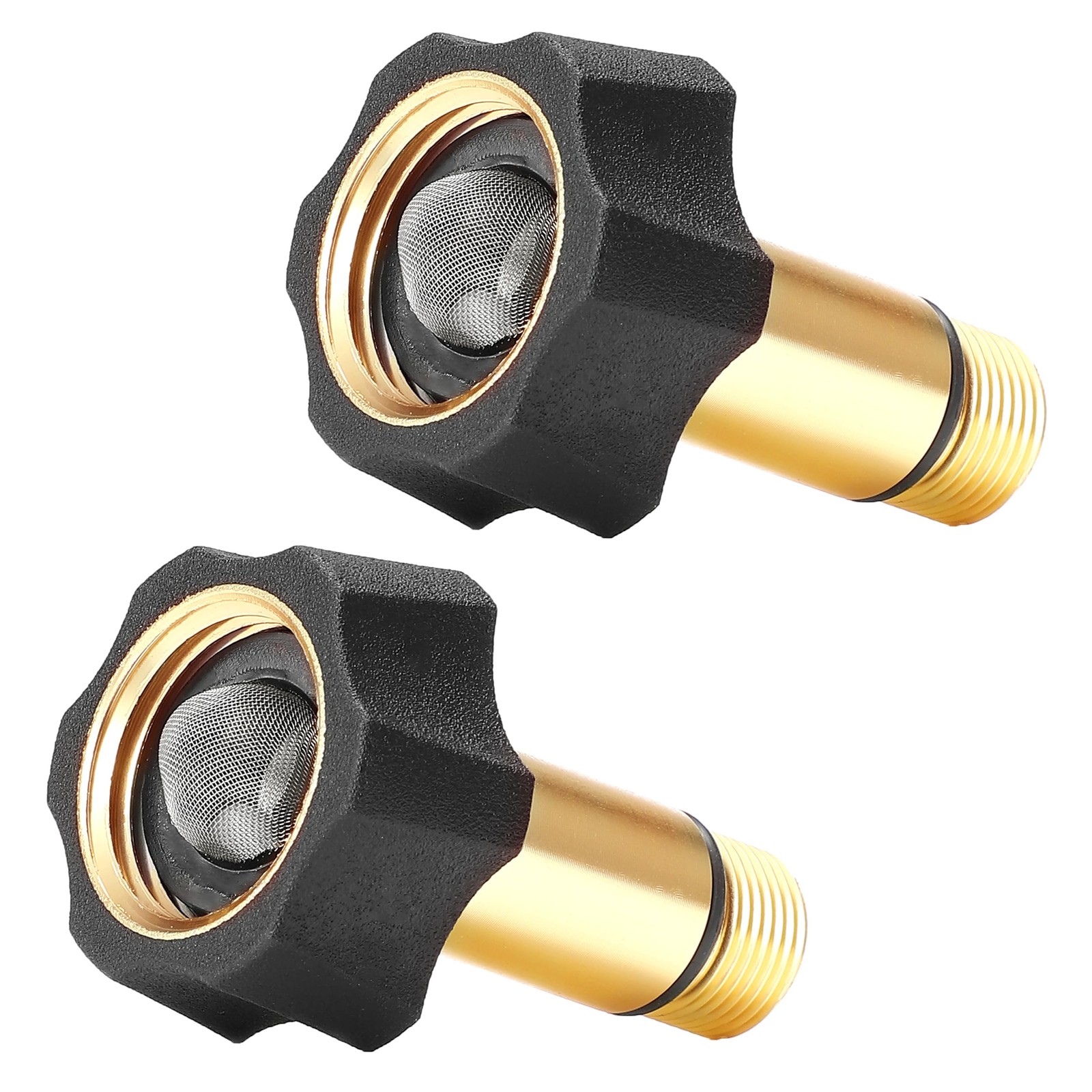 EZALOR Pressure Washer Pump Parts Water 3/4″ Female to 3/8″ Male Long, Gold