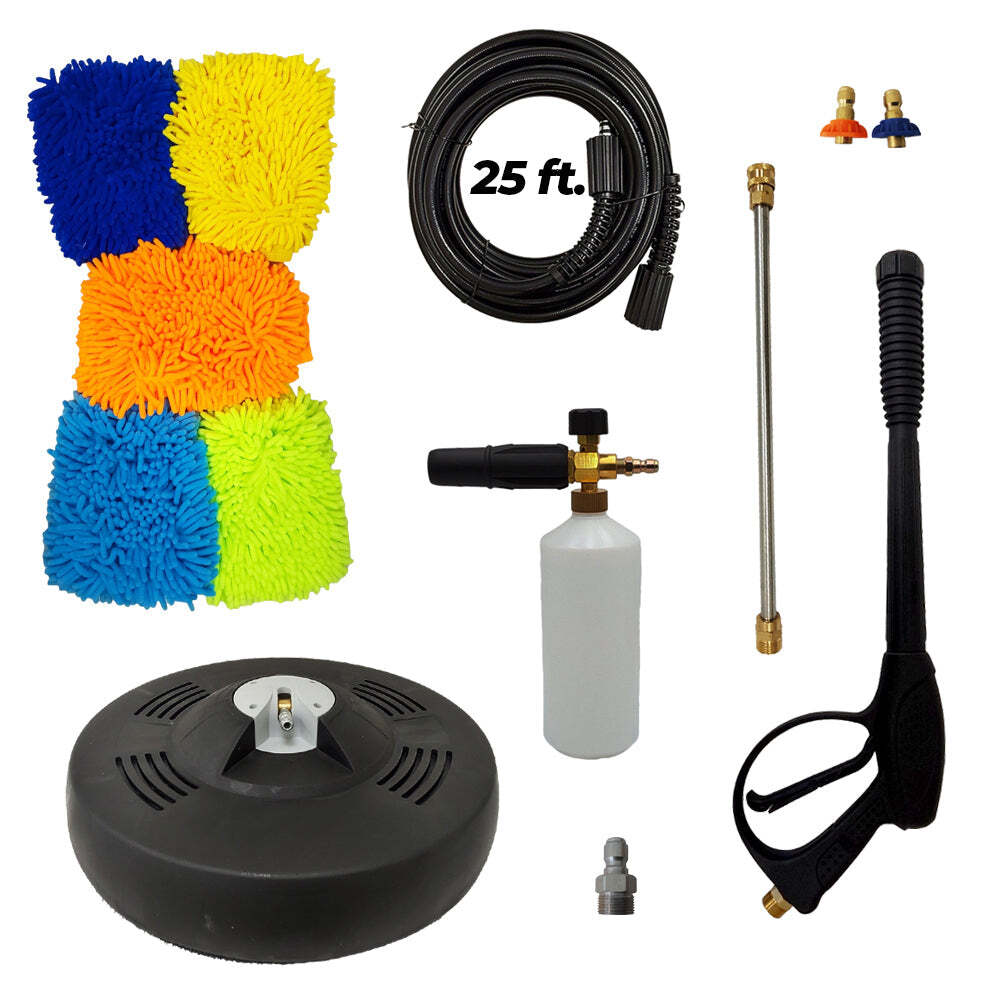 Proven Part 15″ Surface Cleaner 3200 PSI, 25′ Hose 1/4″ M22xM22, Second Story Ch