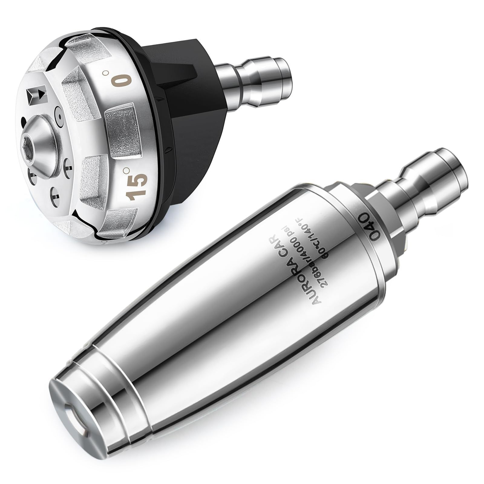 Pressure Washer Nozzle, 4000 PSI Rotating Turbo Nozzle for Compact, ‎Silver