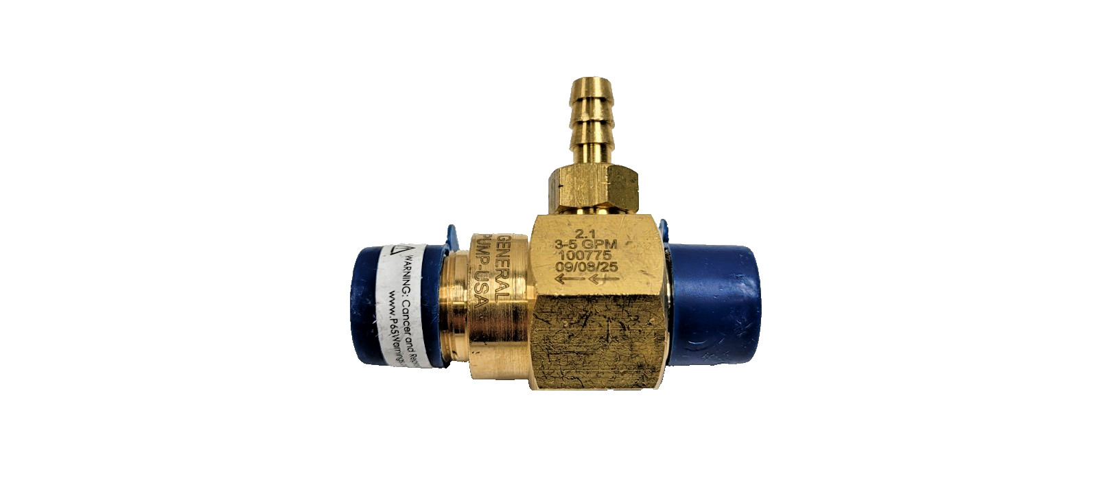 General Pump 100775 Pressure Washer Detergent Chemical Injector 2.1mm 3/8″ MPT
