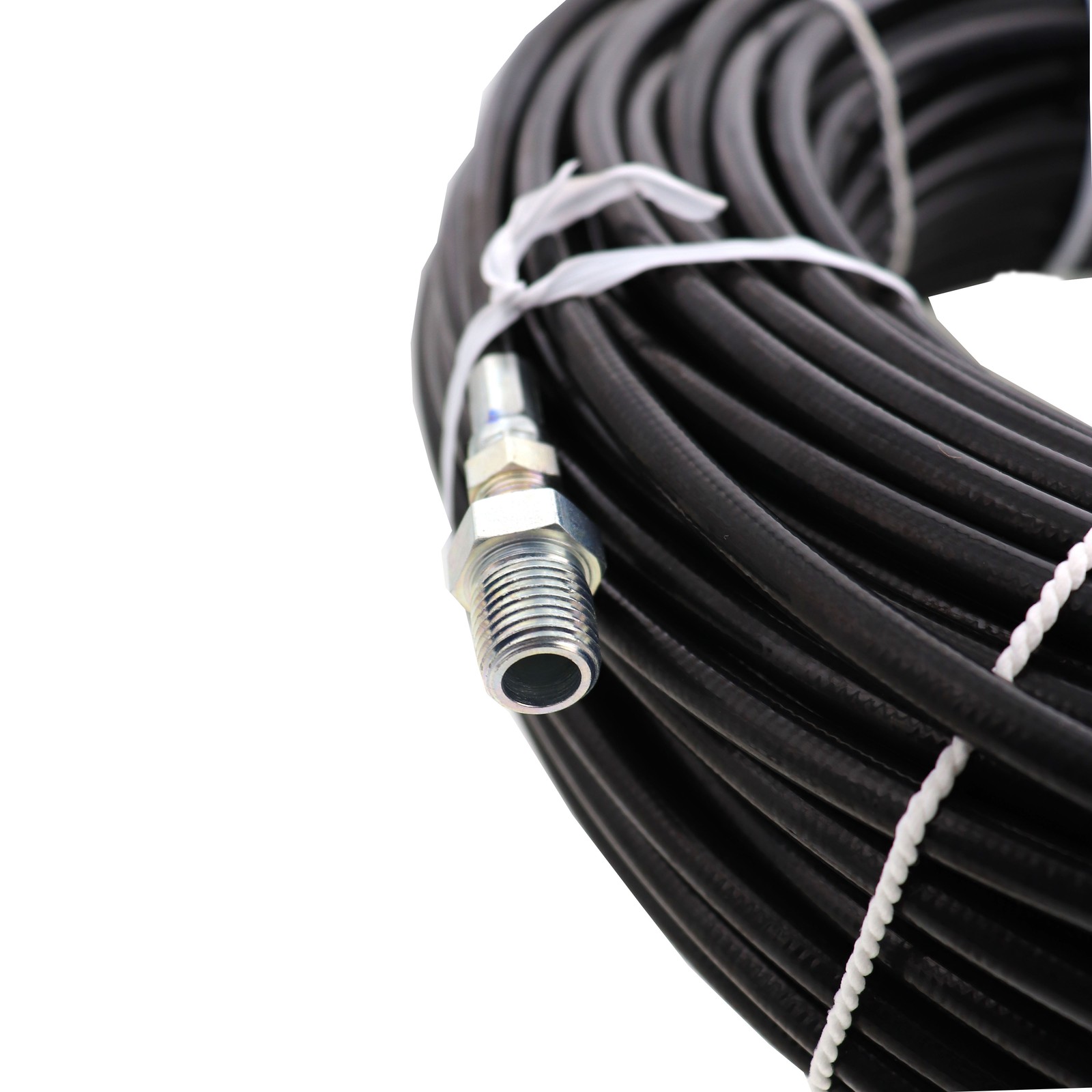 Schieffer 4800 PSI 1/8″ x 200′ Thermoplastic Sewer Jetter Hose MPT 1/4 1/8 Solid