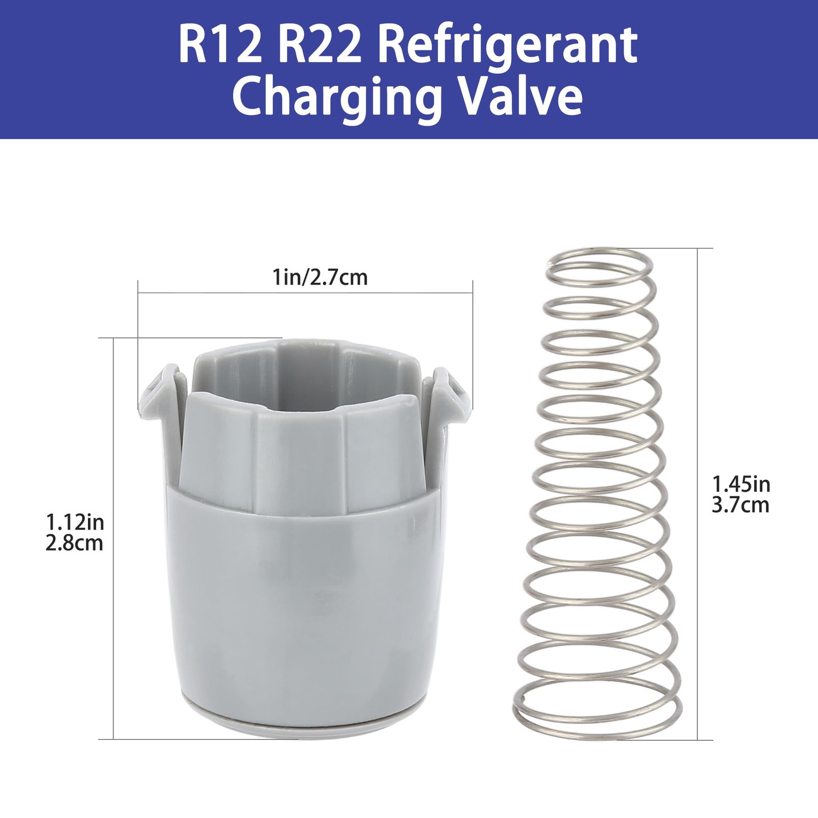 AGM73610701 Washer Magnetic Door Plunger and Spring 1.5 inches, Gray
