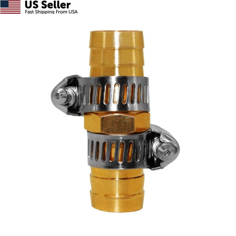 Fitvell 8 Pieces 5/8 Inch Garden Hose Repair Mender Brass Inch,