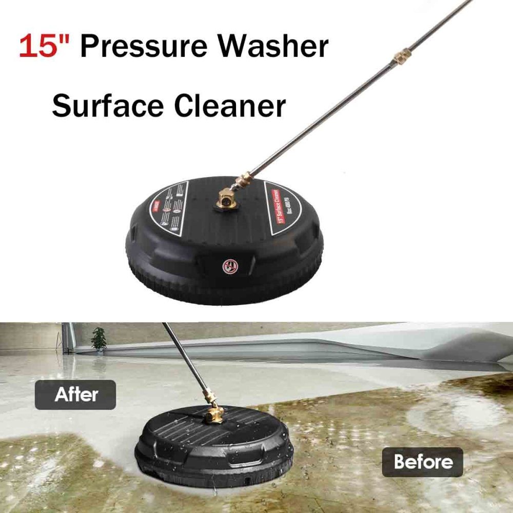 15″ Flat Surface Cleaner Water Pressure Washer 4000PSI Cleaning Machine